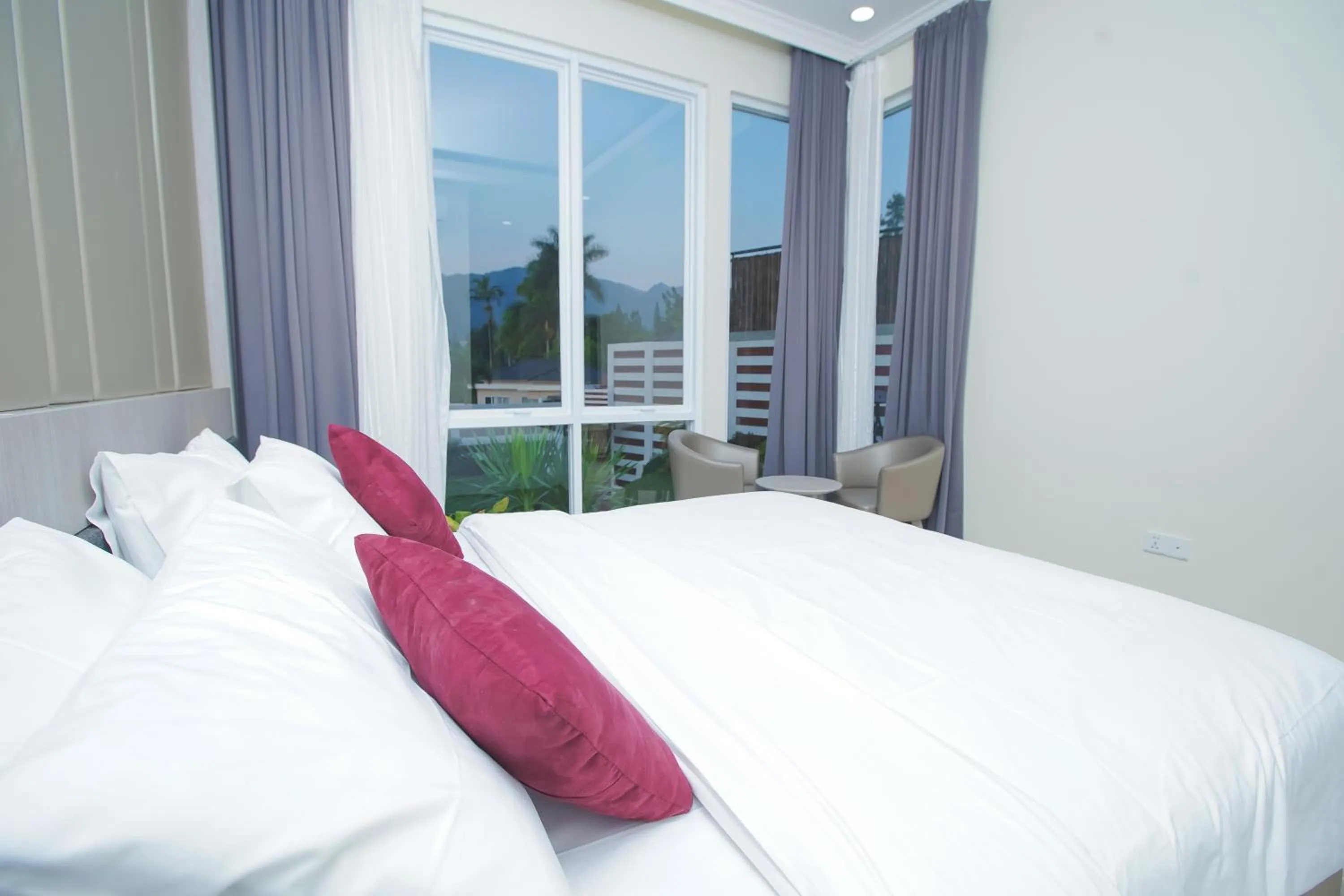 Bed in Nirvana Villas Puncak