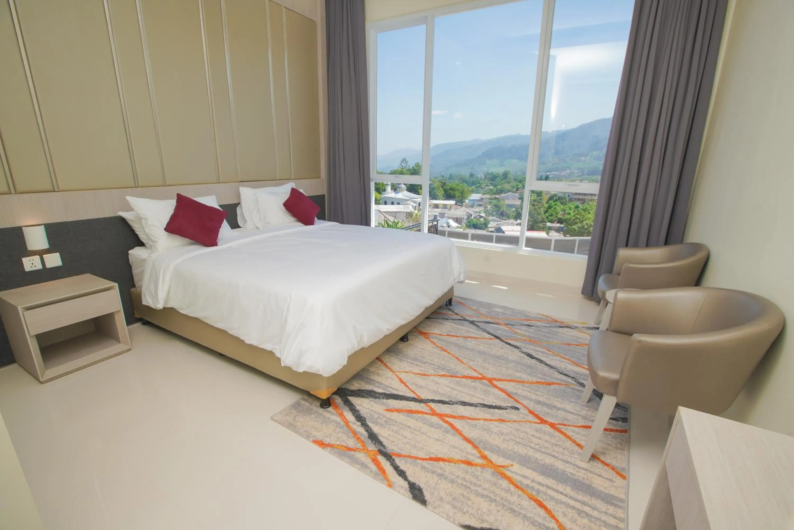 Bed in Nirvana Villas Puncak