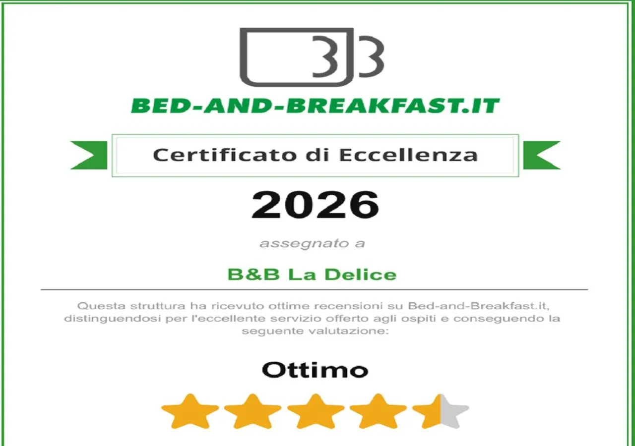 Certificate/Award in B&B La Delice