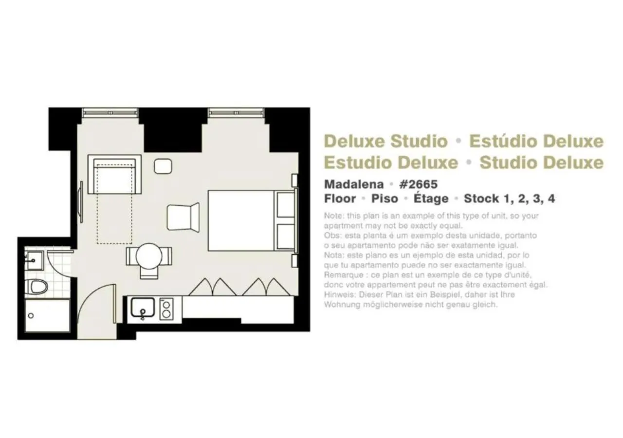 Floor plan in Lisbon Serviced Apartments - Madalena