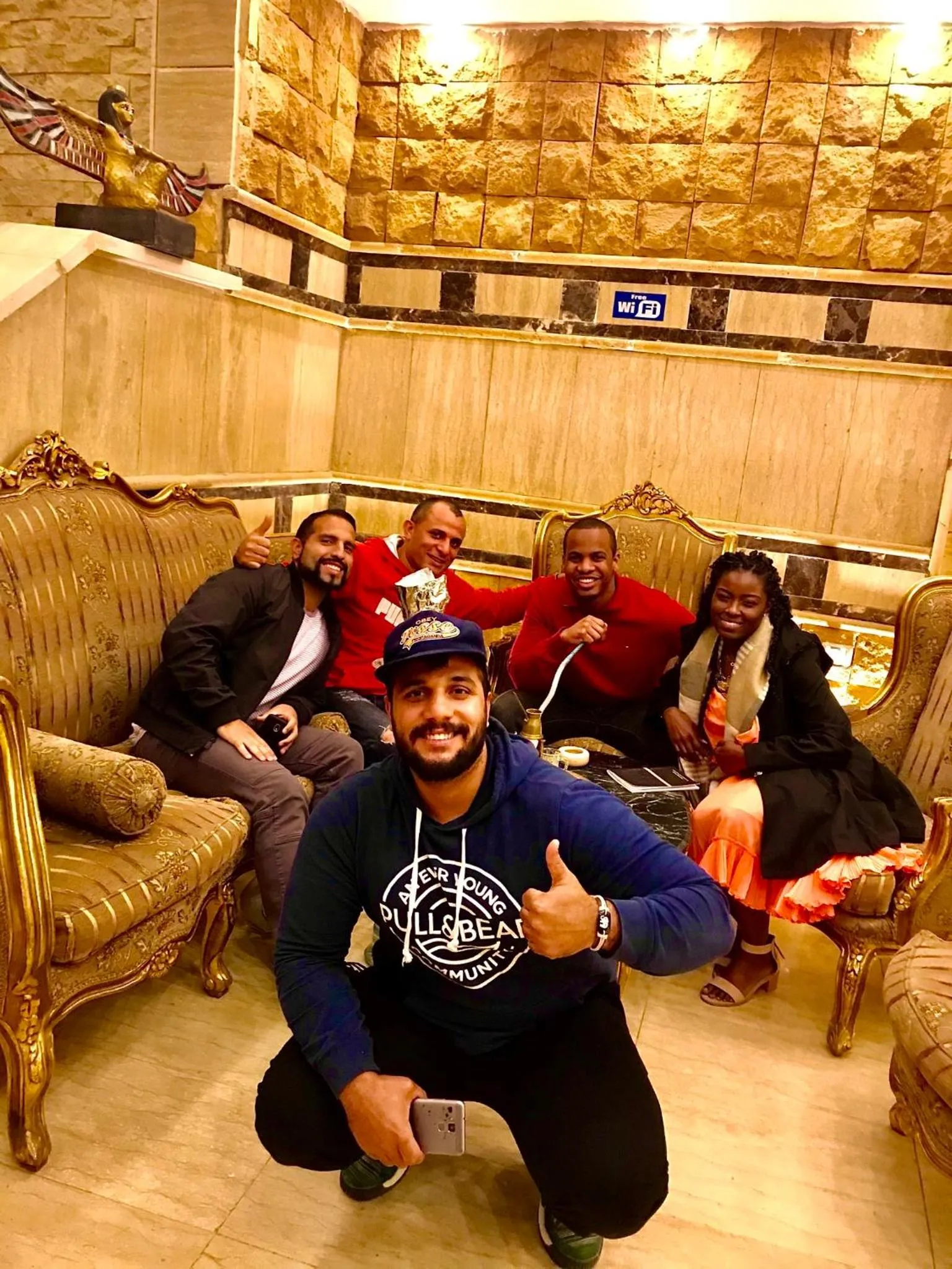 People in Sahara Pyramids Inn