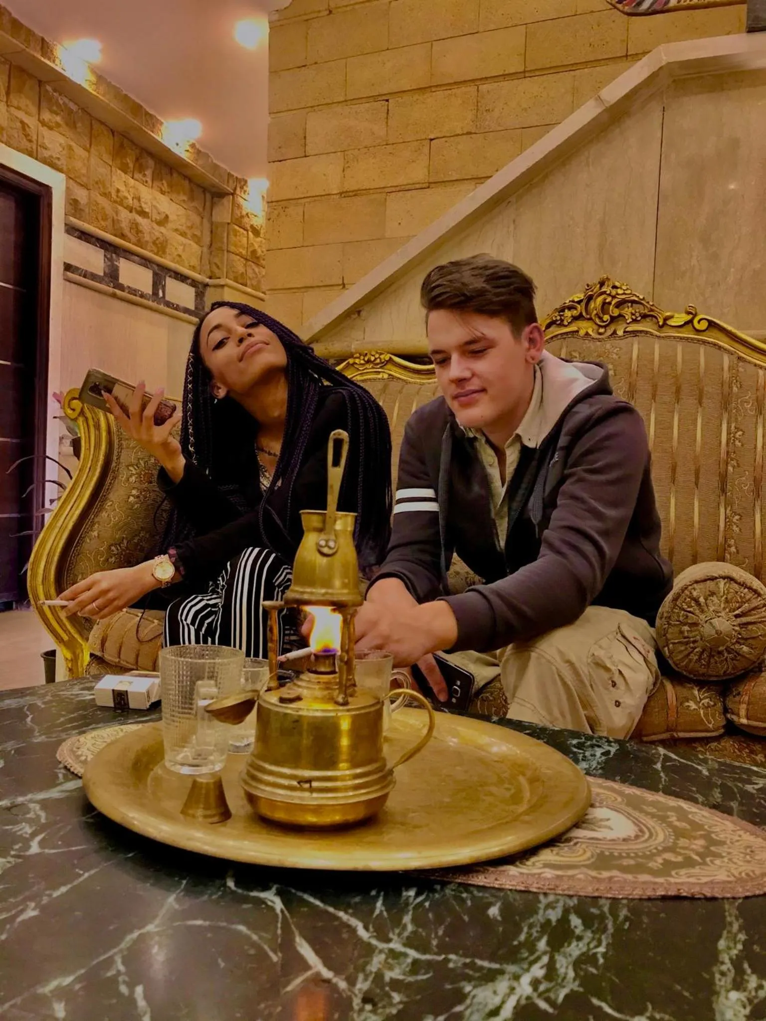 People in Sahara Pyramids Inn