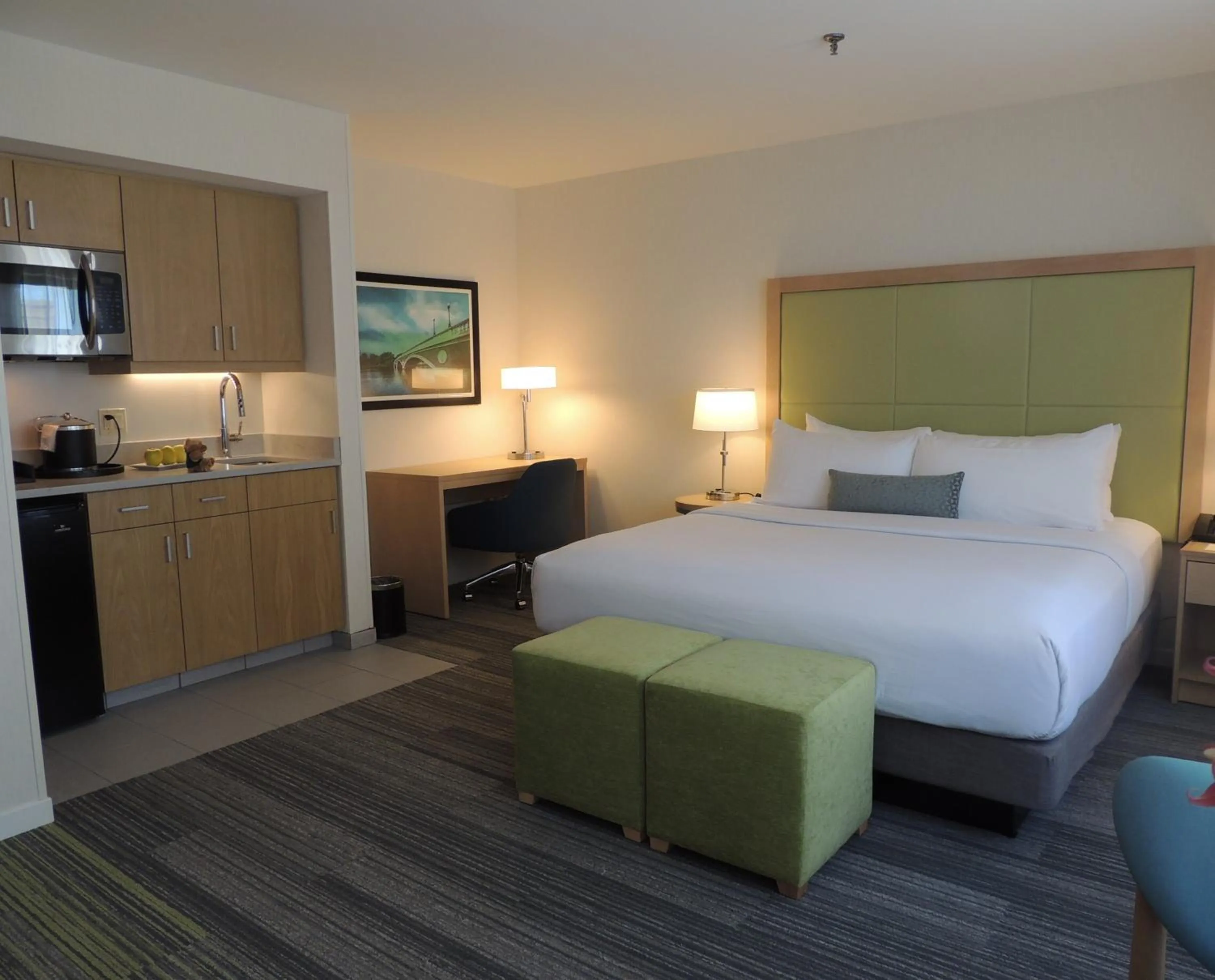 Bed in The Inn at Longwood Medical