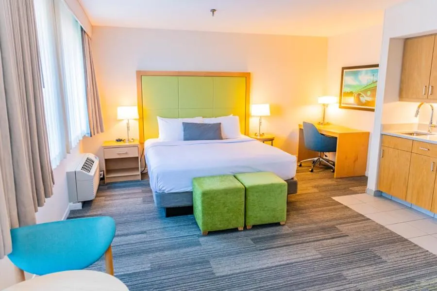 Bed in The Inn at Longwood Medical