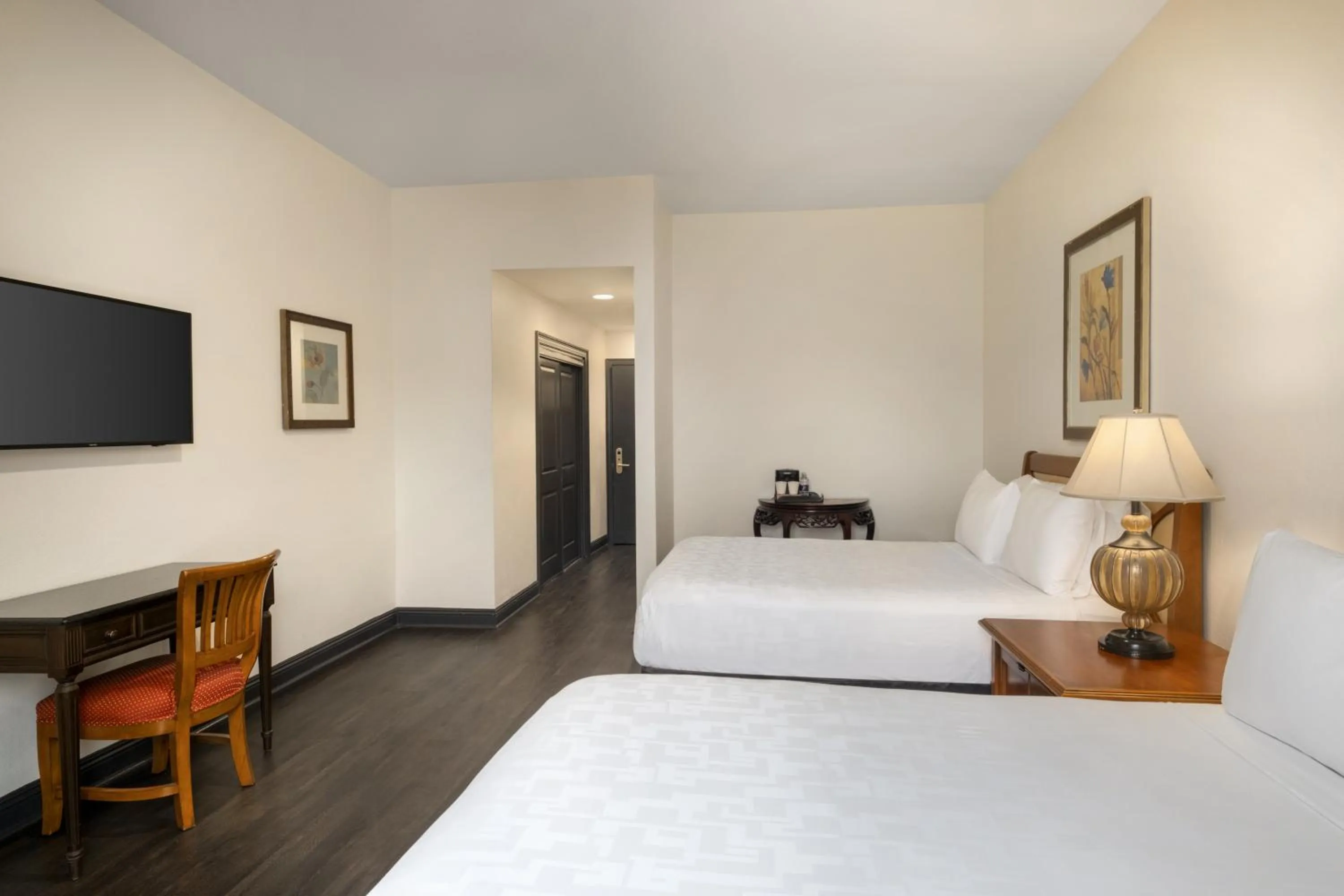 Bed in Le Richelieu Hotel in the French Quarter