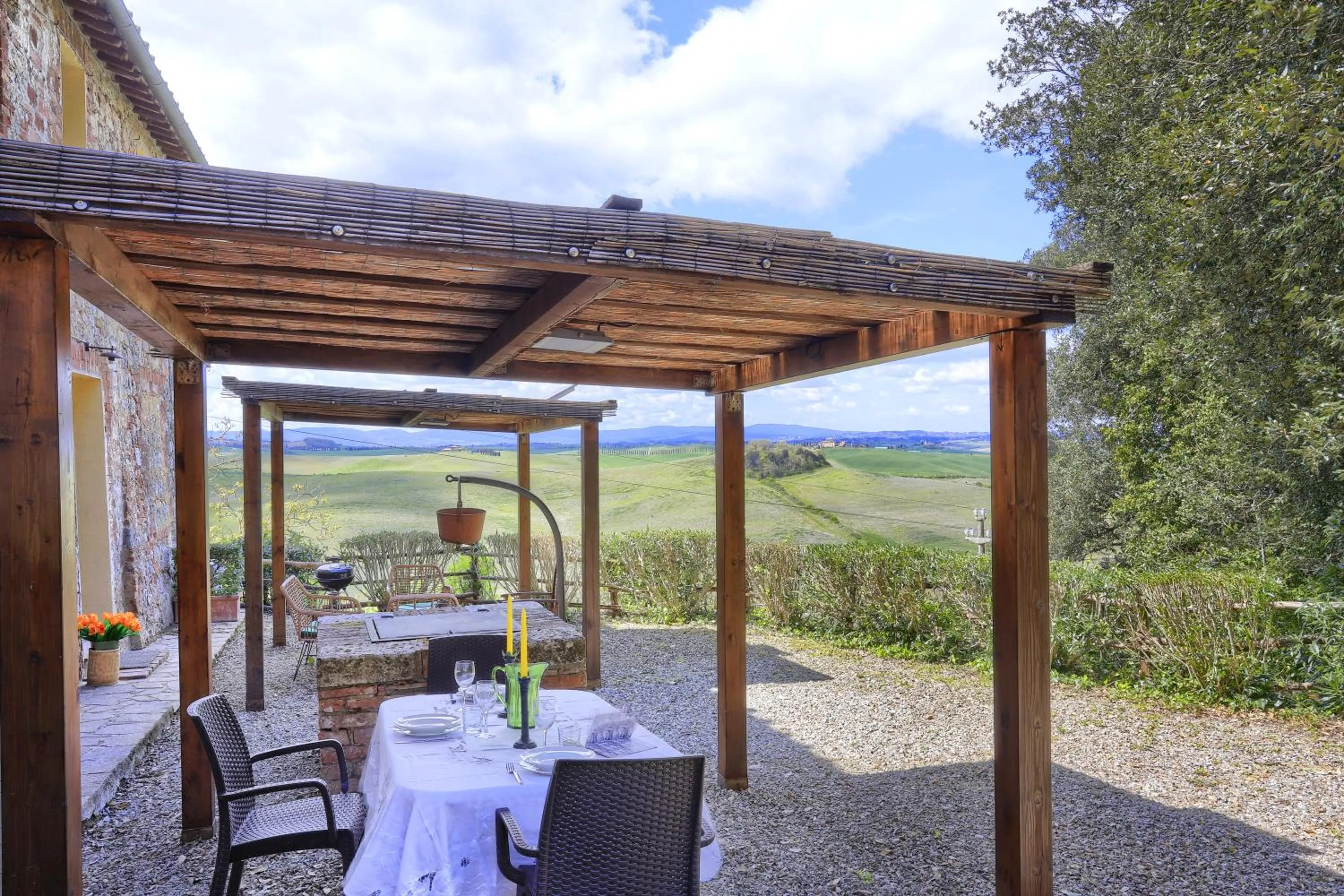 Garden view in Appartamenti Villa e Fattoria di Radi Tuscany