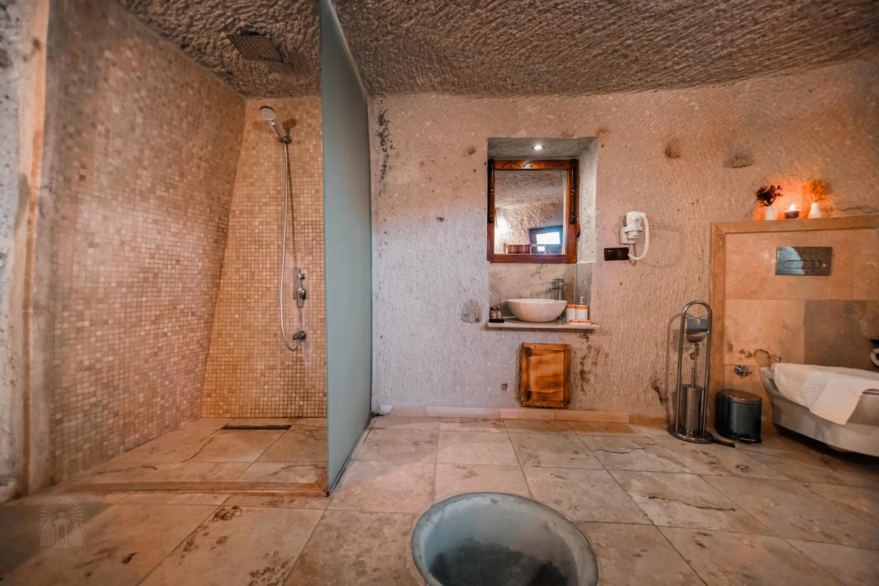 Bathroom in Zeus Cave Suites