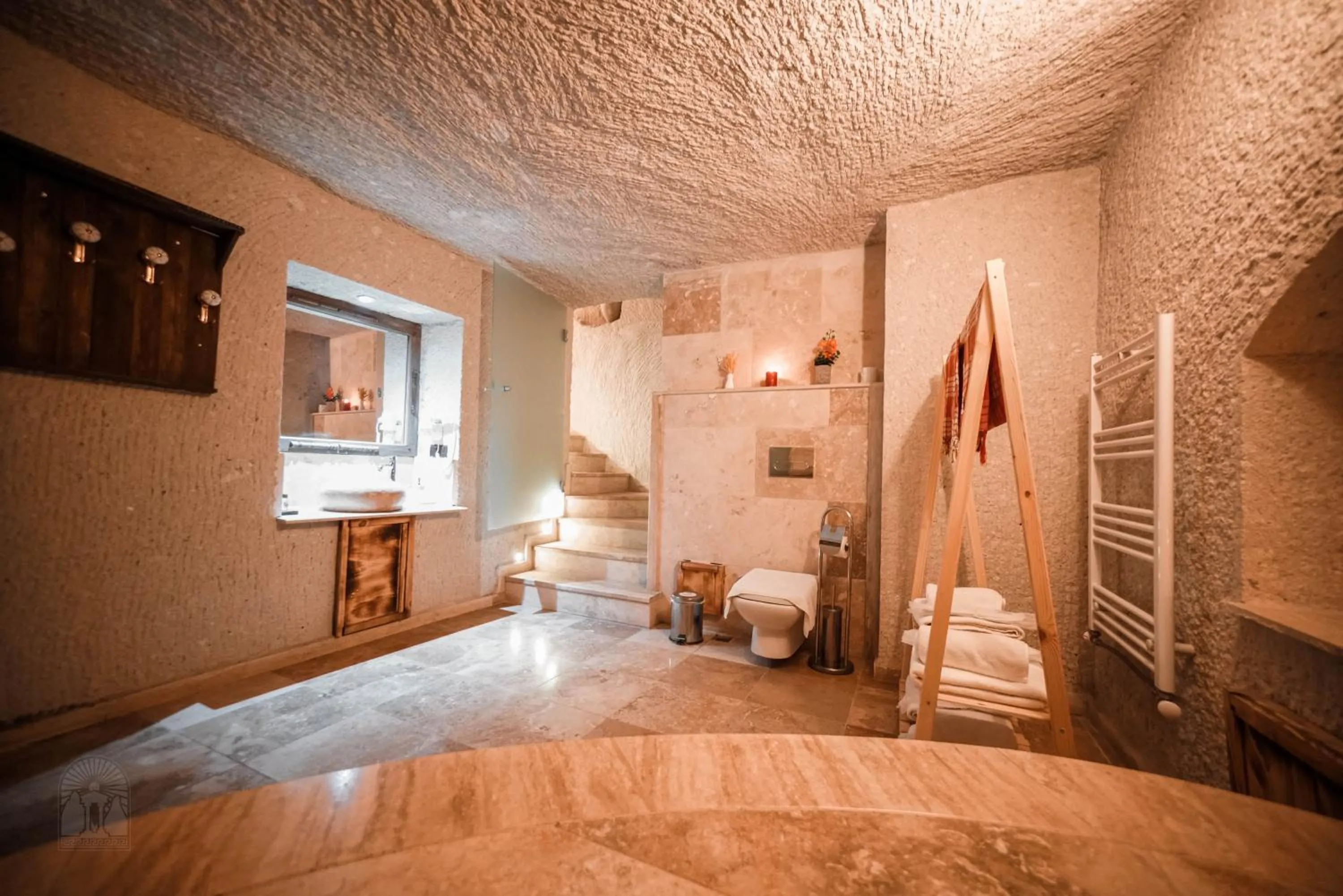 Bathroom in Zeus Cave Suites