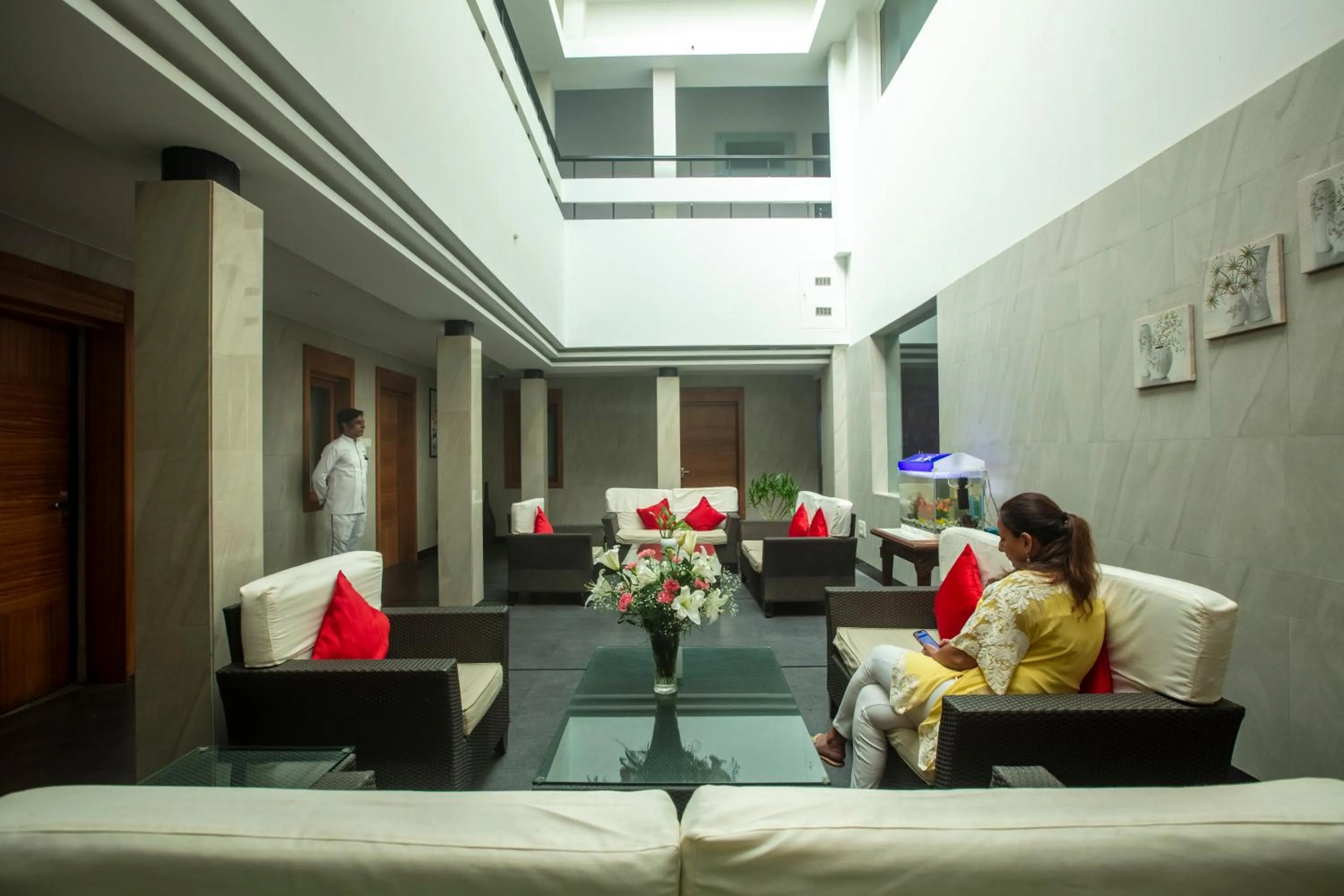 Seating area in Hotel Yatrik