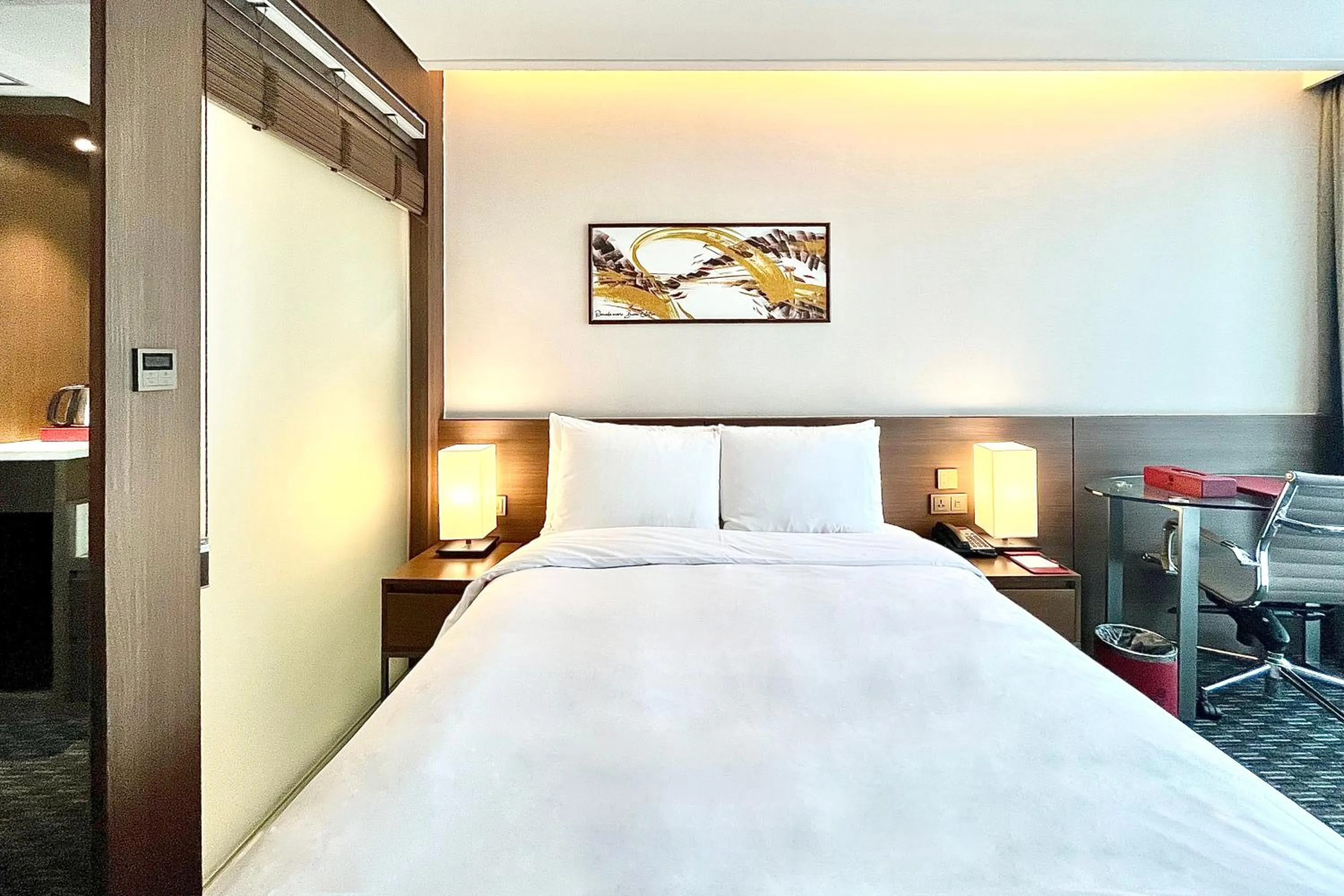 Bed in Ramada Encore by Wyndham Busan Station