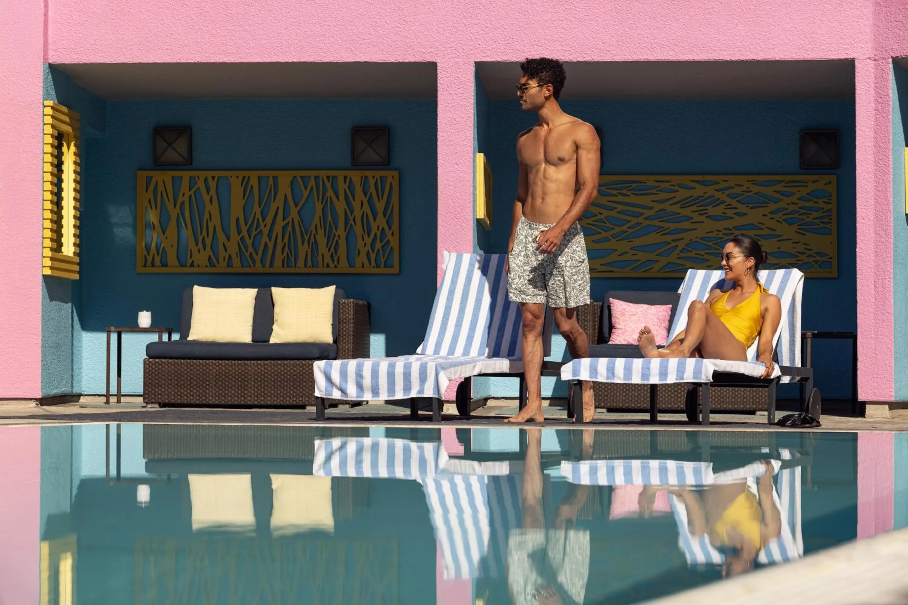 People in Hotel Sofitel Los Angeles at Beverly Hills