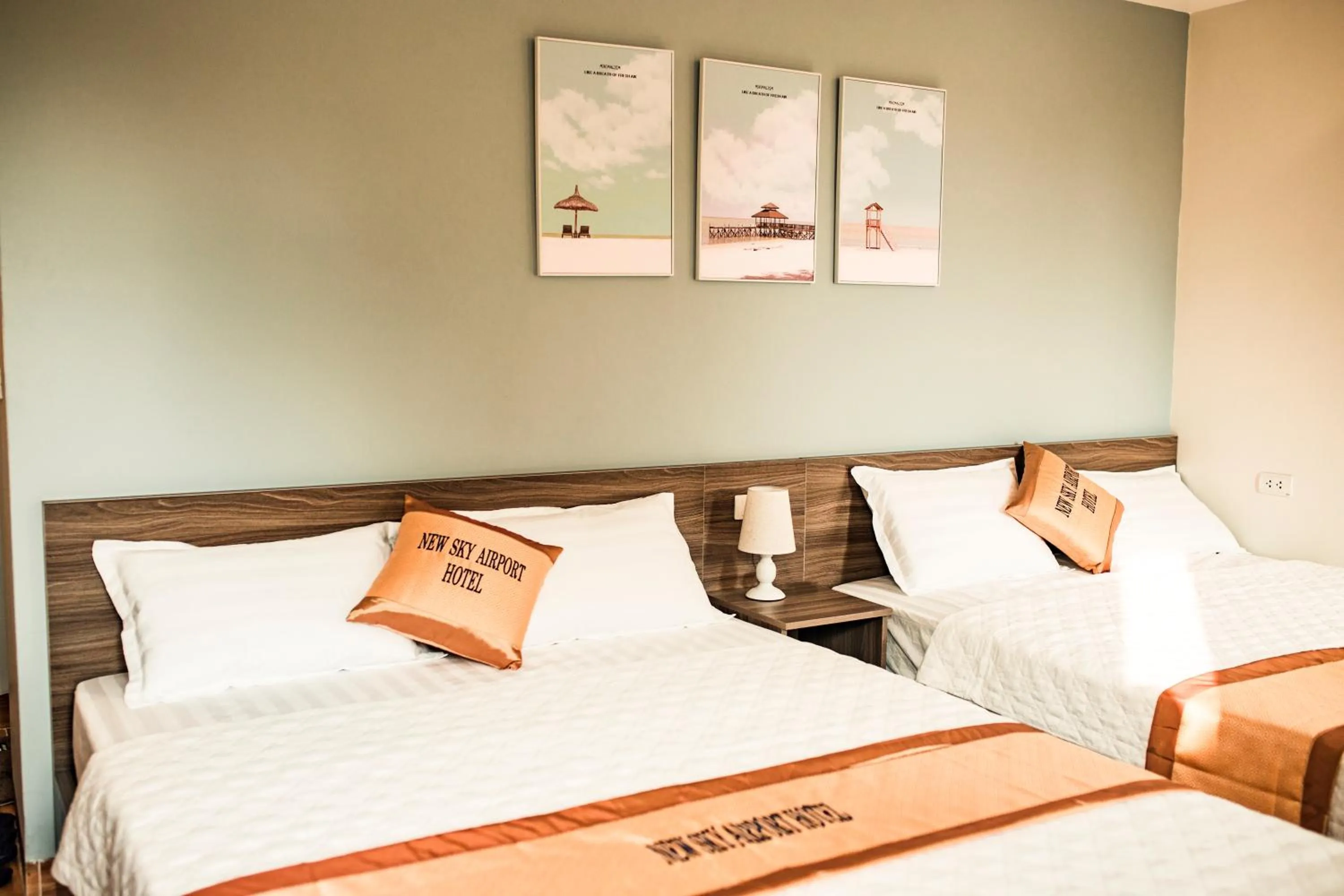 Bed in New Sky Airport Hotel