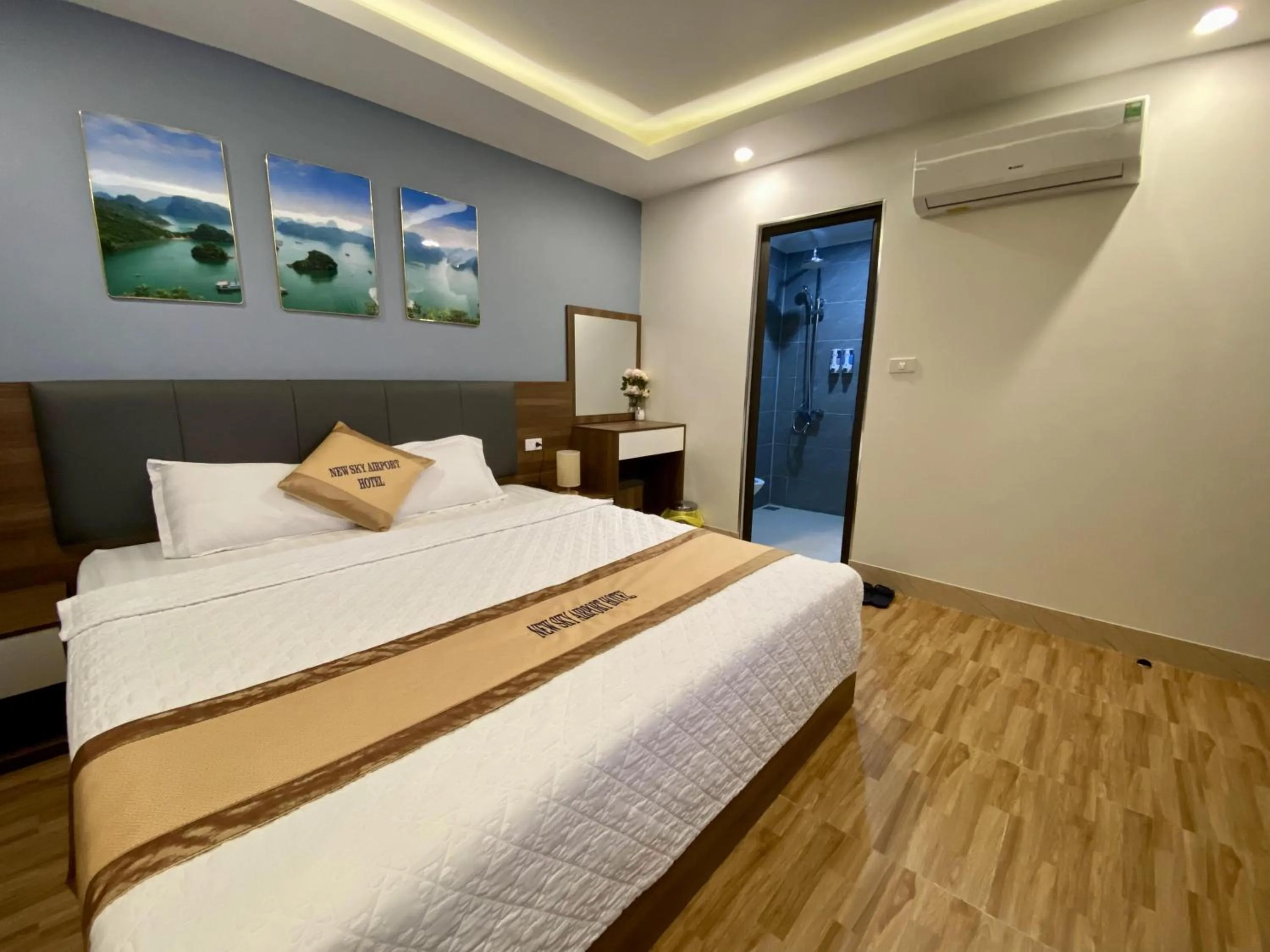 Bed in New Sky Airport Hotel