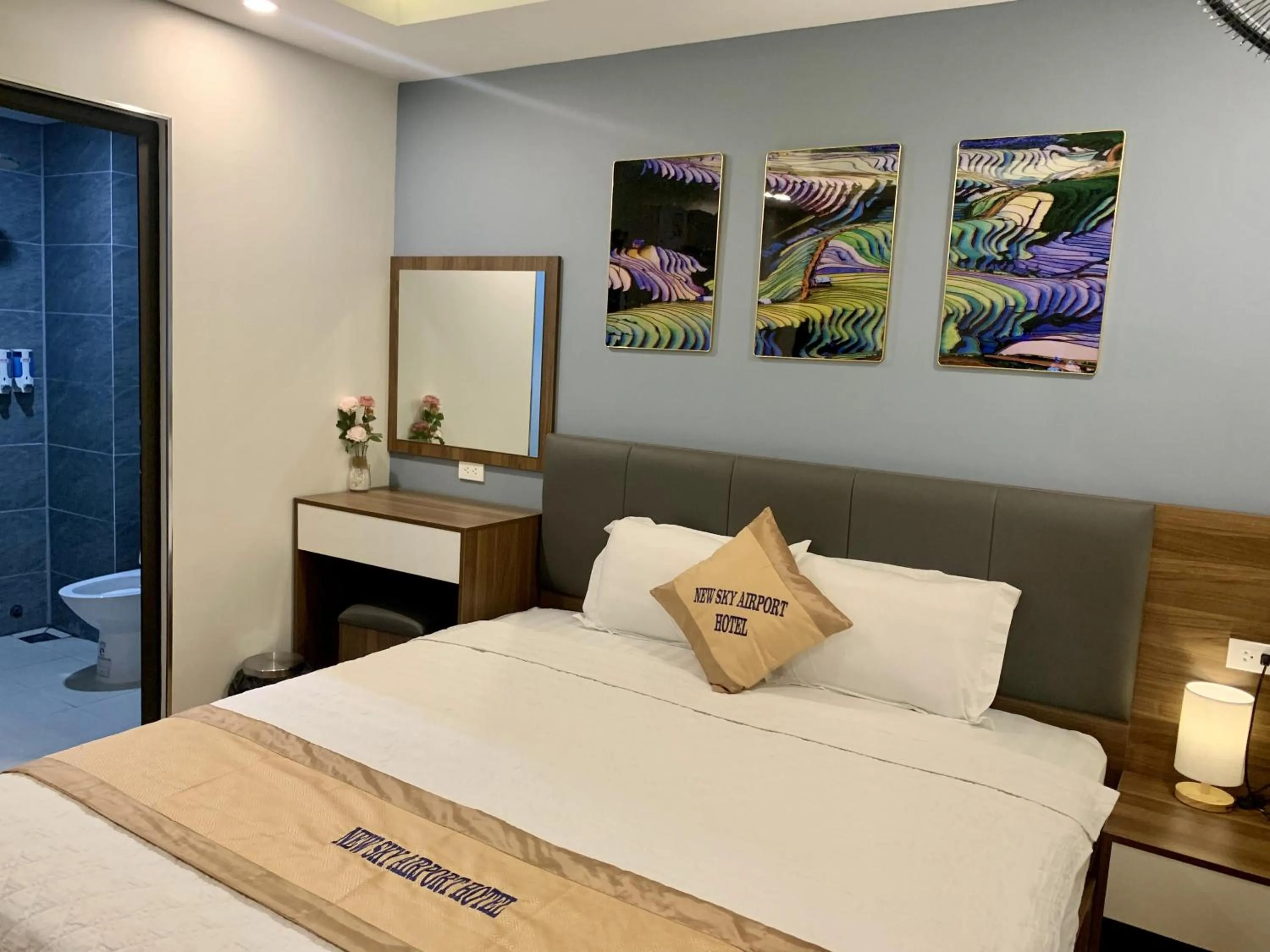 Bed in New Sky Airport Hotel