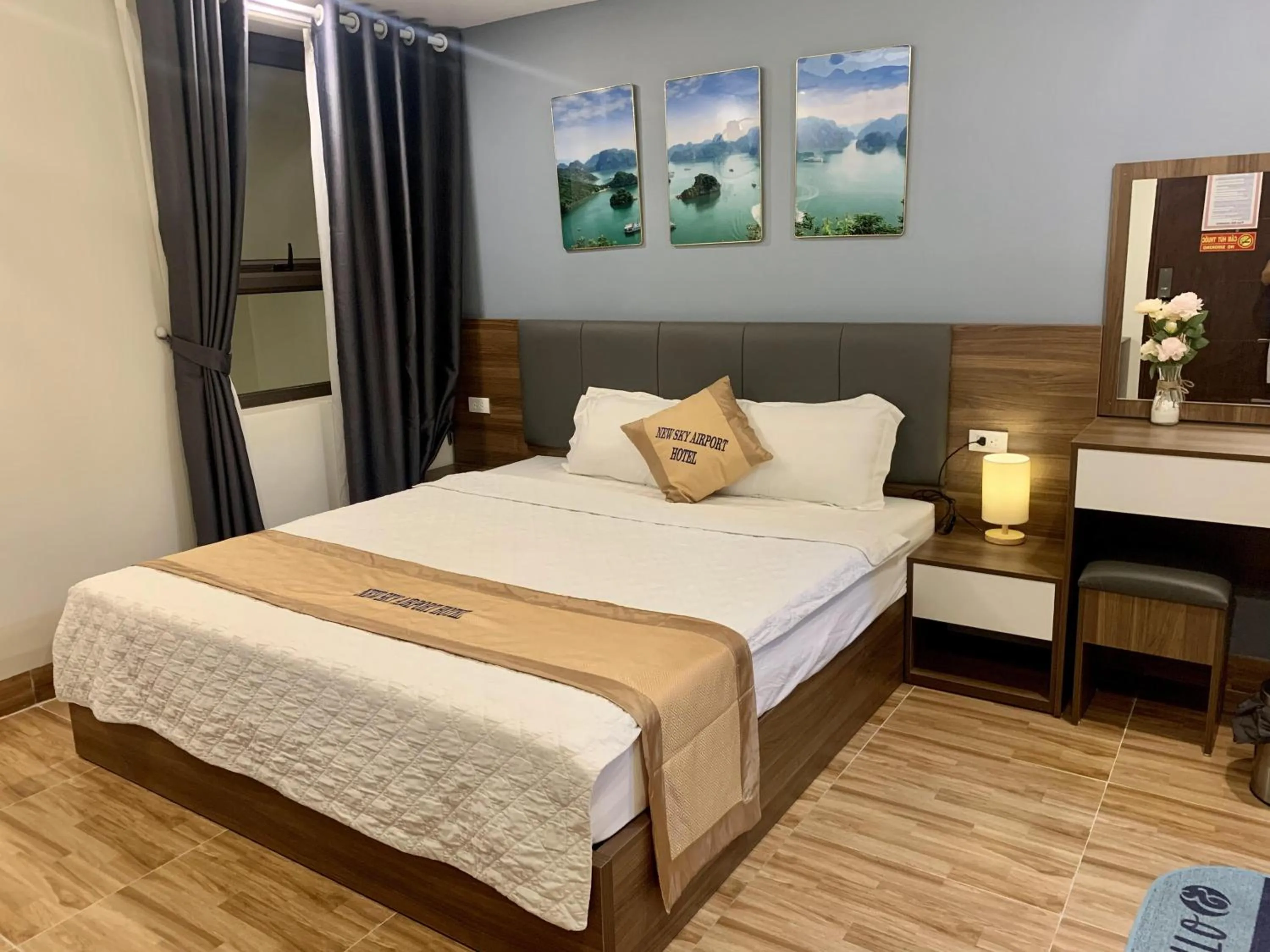 Bed in New Sky Airport Hotel