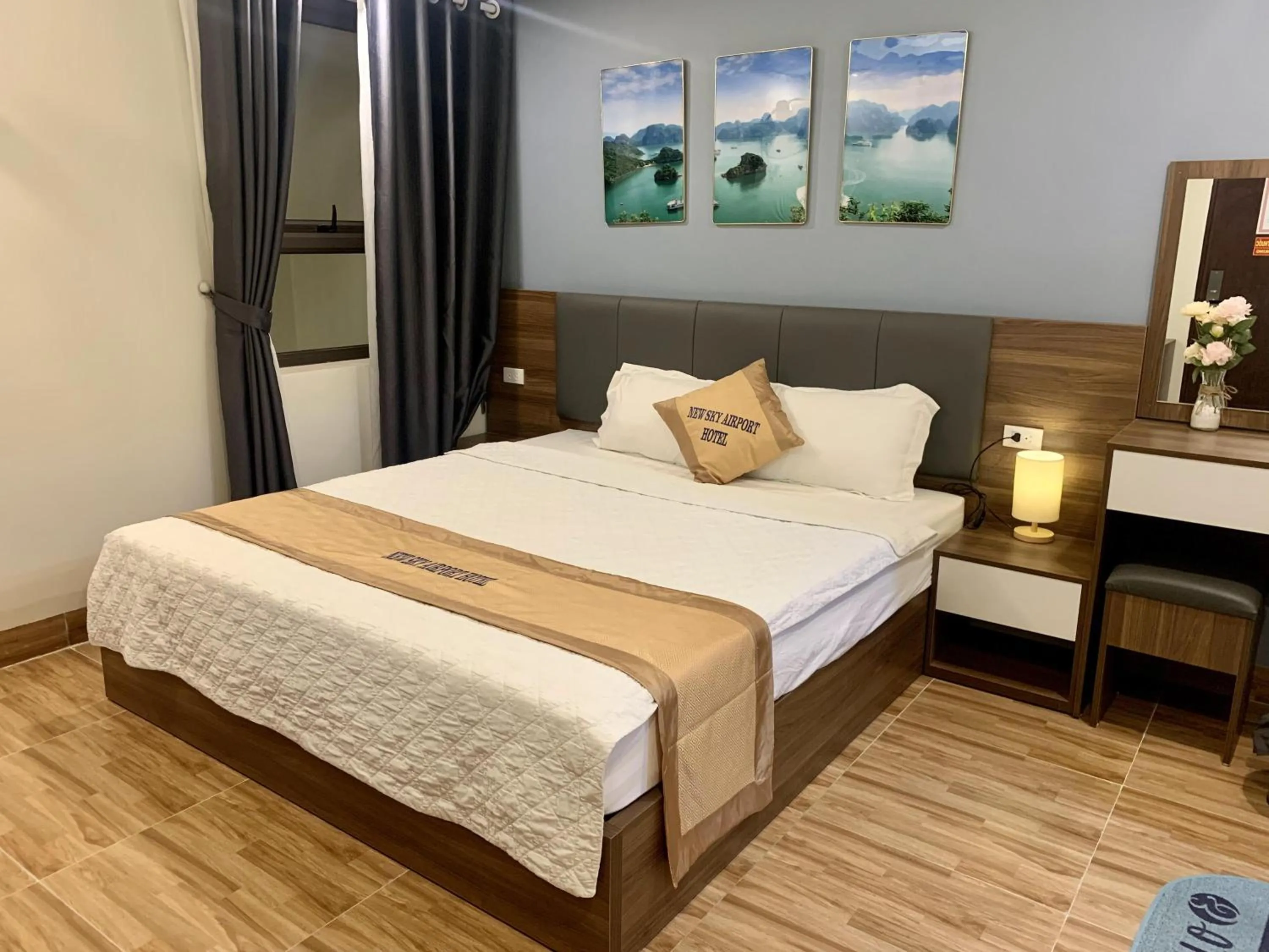 Bed in New Sky Airport Hotel