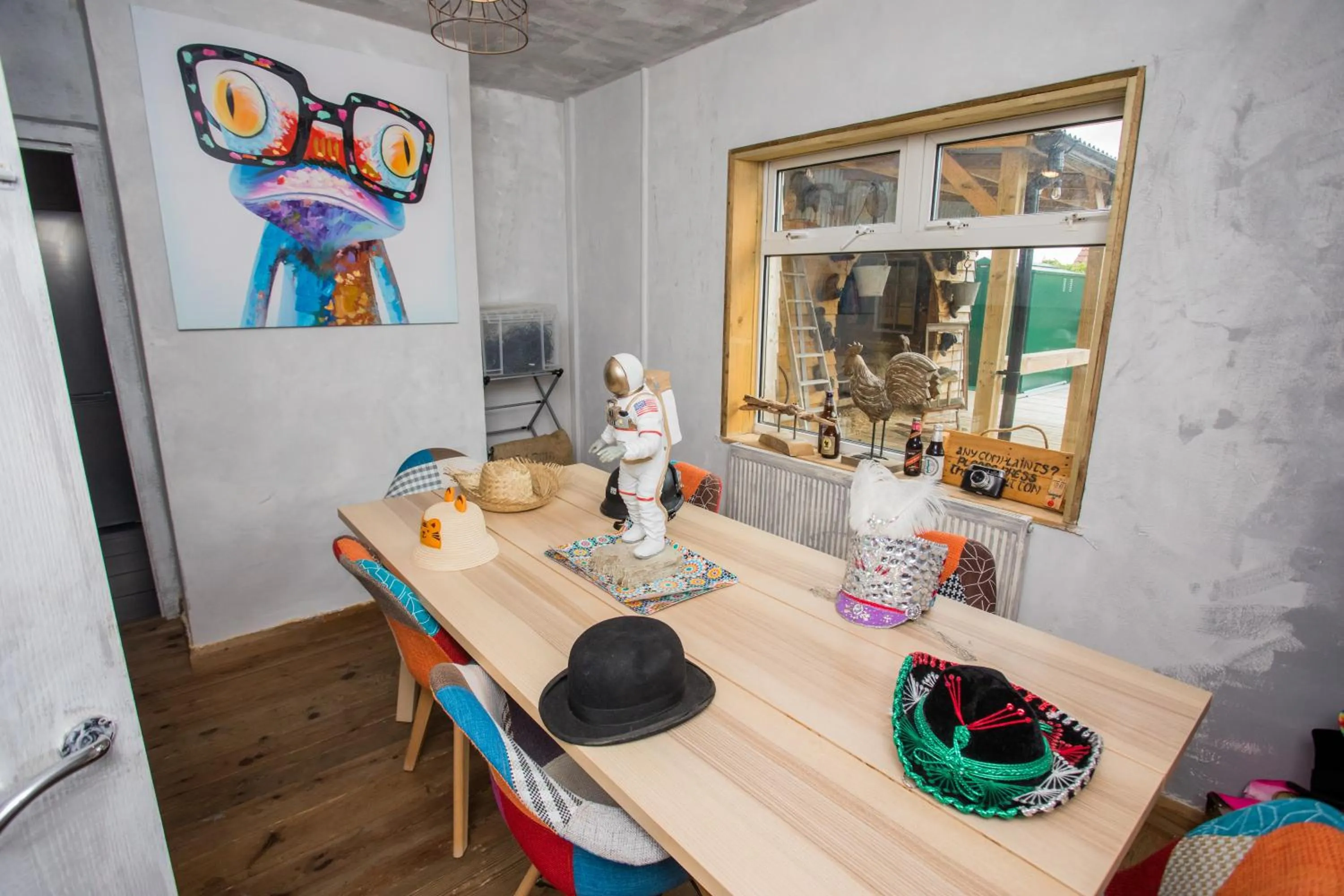 Dining area in James’ Place @ Bike Park Wales and The Brecon Beacons