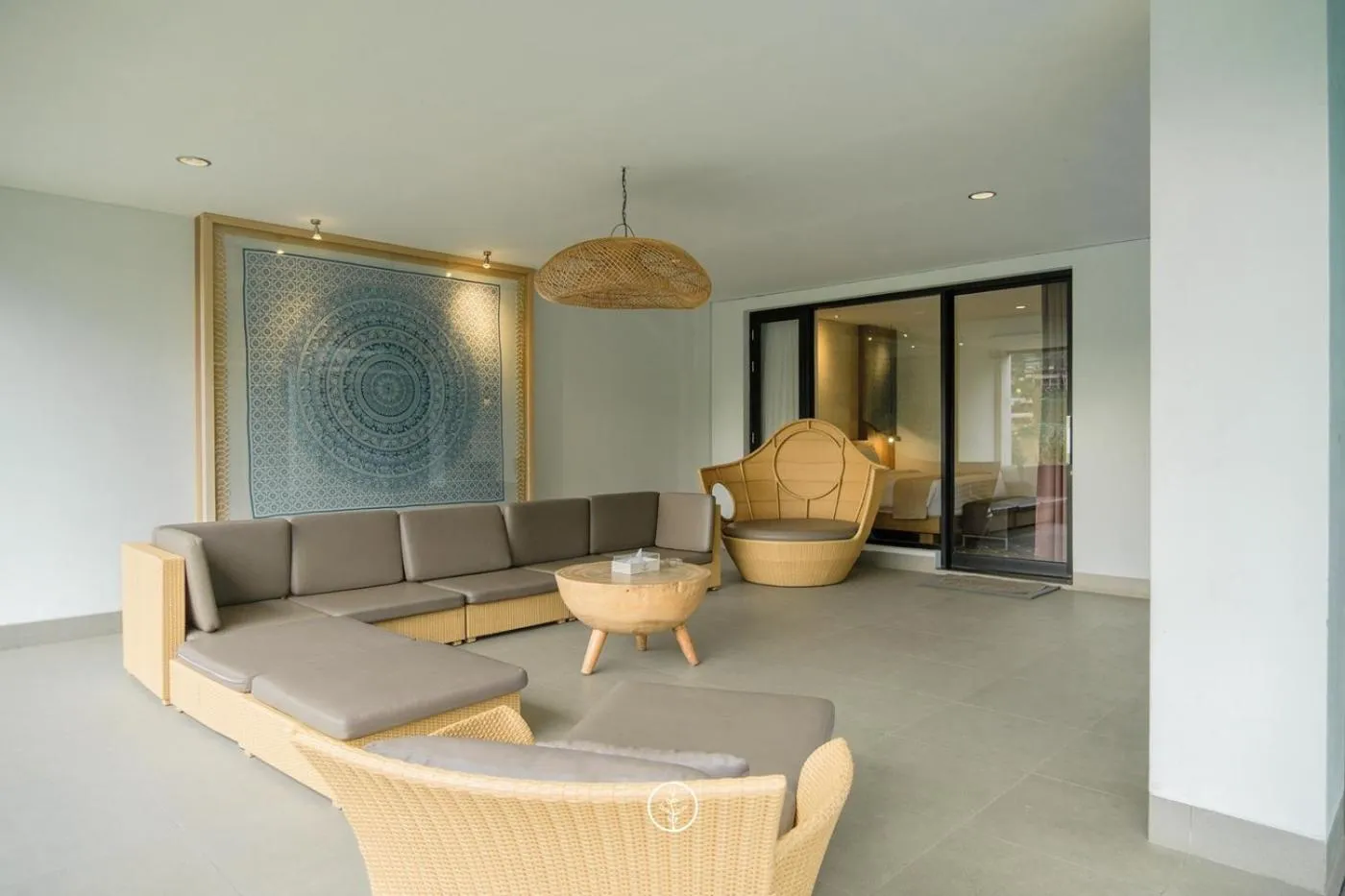 Seating area in Kamala plantation view villa 10 bedrooms with a private heated Infinity pool and a billiard table
