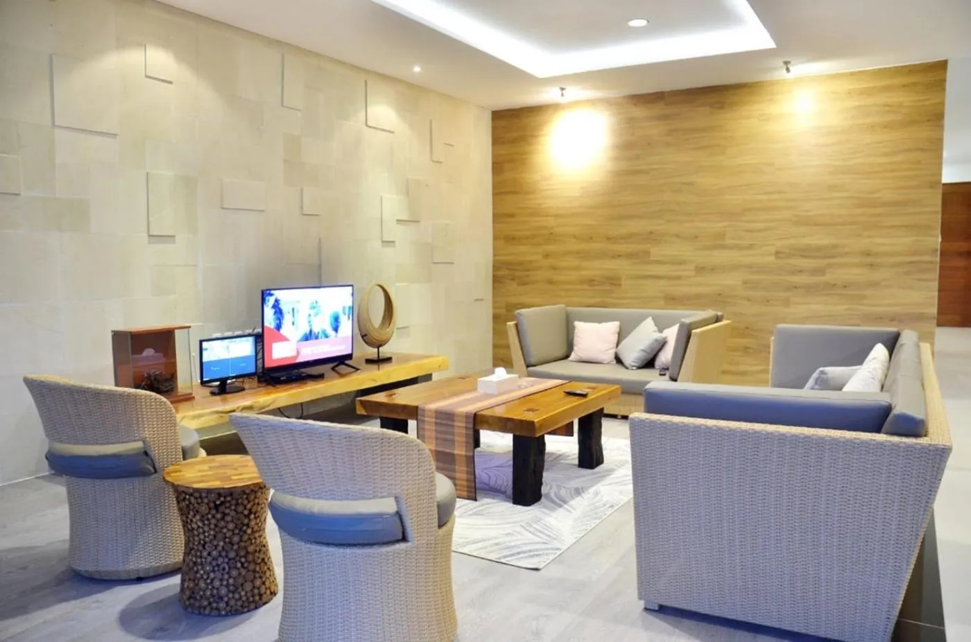 Living room in Kamala plantation view villa 10 bedrooms with a private heated Infinity pool and a billiard table