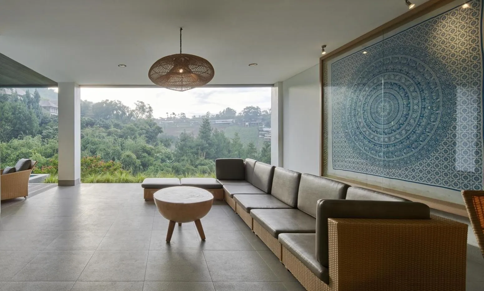 Seating area in Kamala plantation view villa 10 bedrooms with a private heated Infinity pool and a billiard table