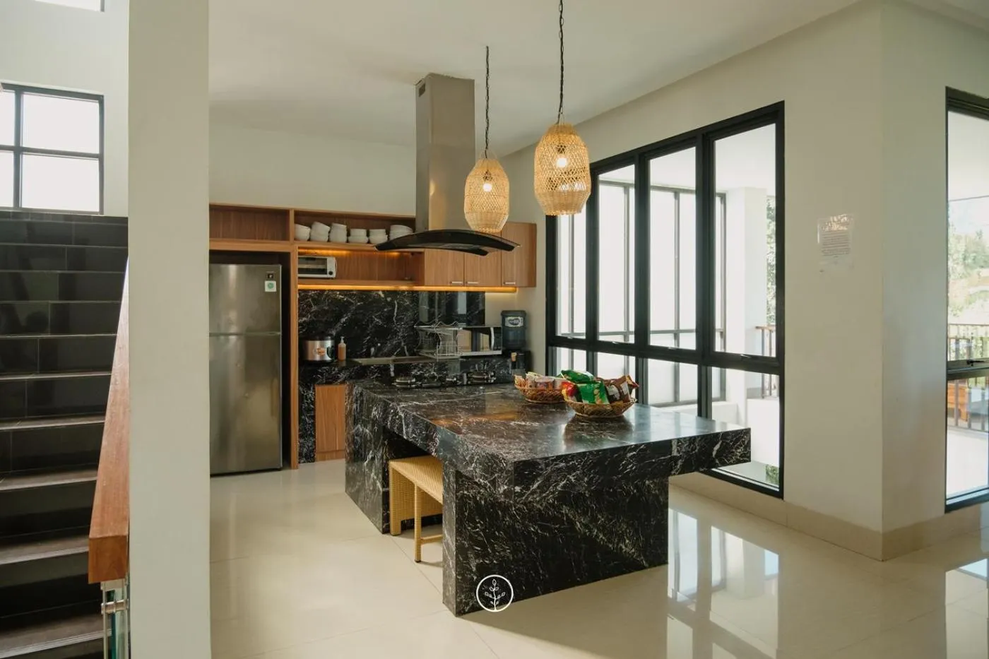 kitchen in Kamala plantation view villa 10 bedrooms with a private heated Infinity pool and a billiard table