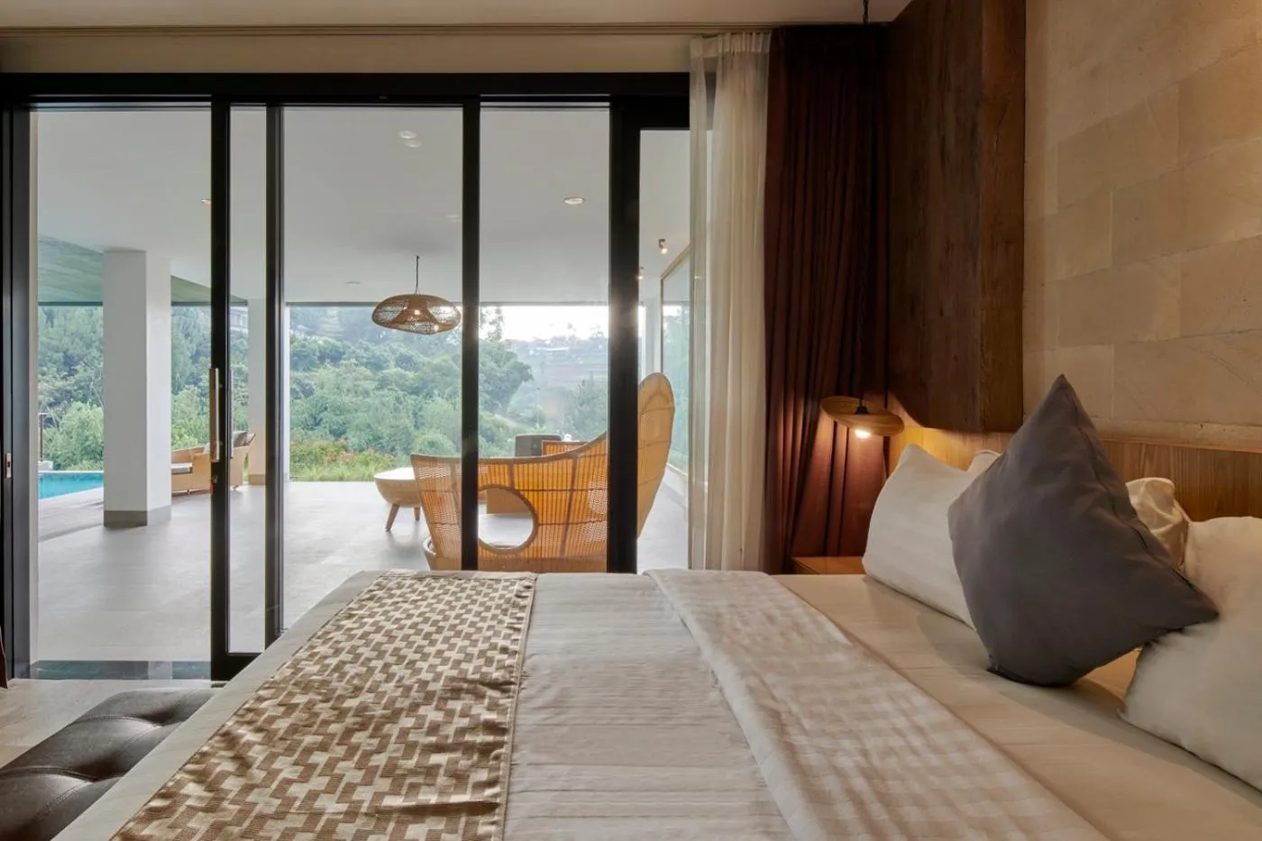 Bedroom, Bed in Kamala plantation view villa 10 bedrooms with a private heated Infinity pool and a billiard table