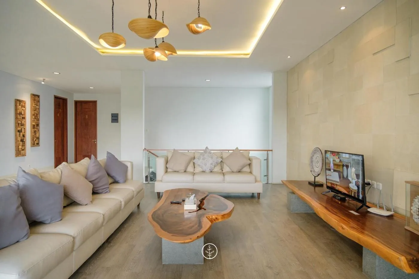 Living room in Kamala plantation view villa 10 bedrooms with a private heated Infinity pool and a billiard table