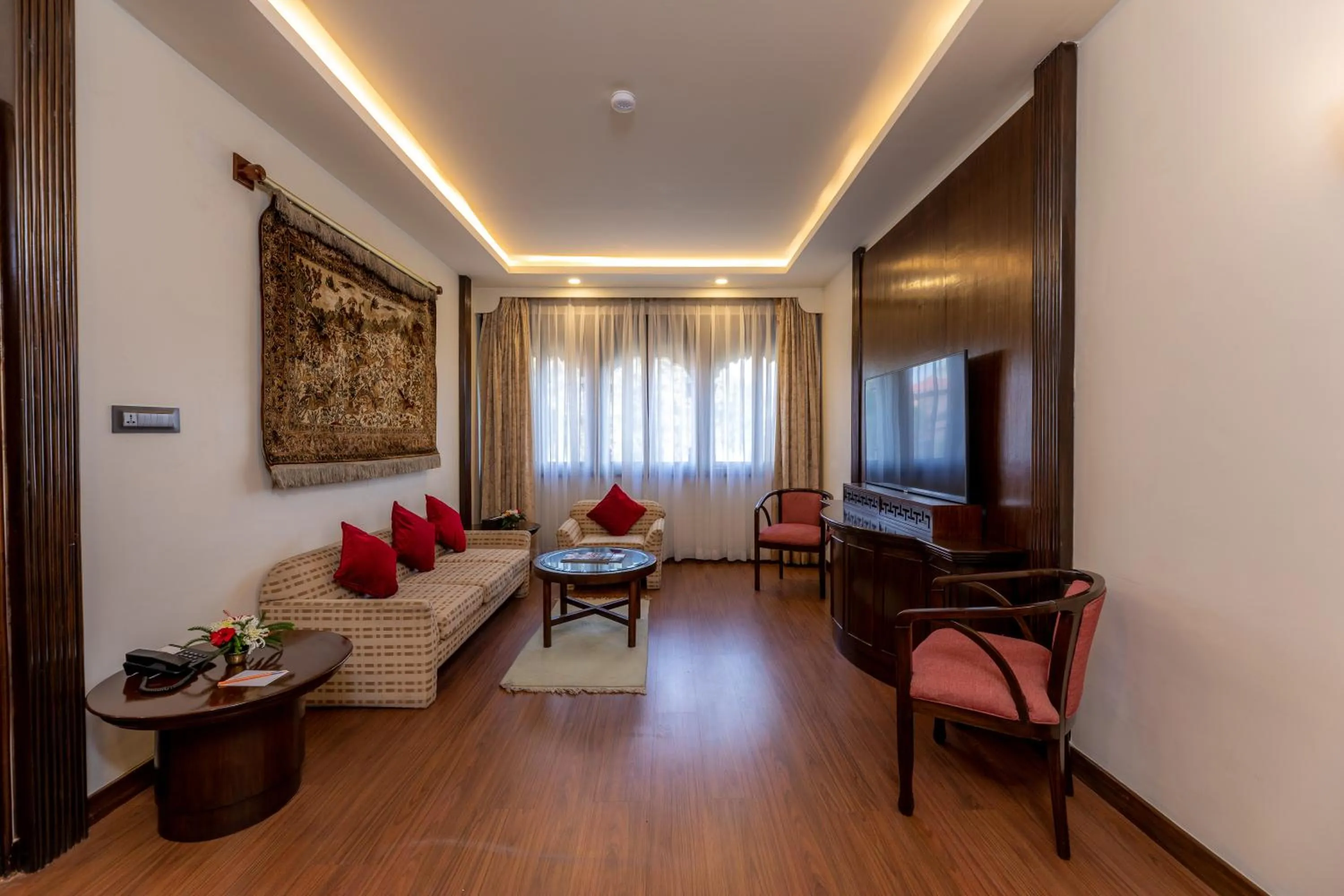 Living room in The Malla Hotel - Thamel, 2 km to Swayambhunath Temple