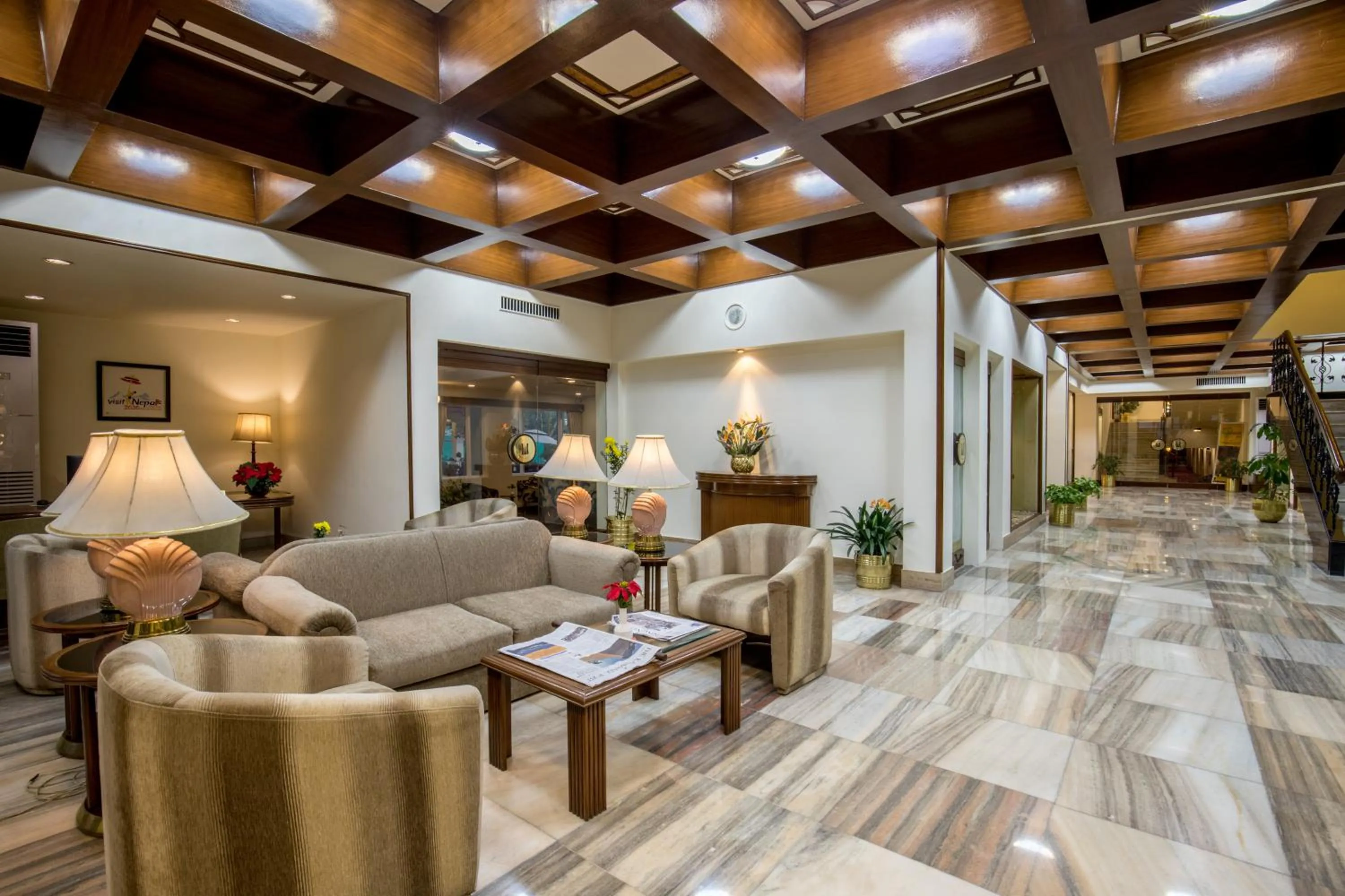 Lobby or reception in The Malla Hotel - Thamel, 2 km to Swayambhunath Temple