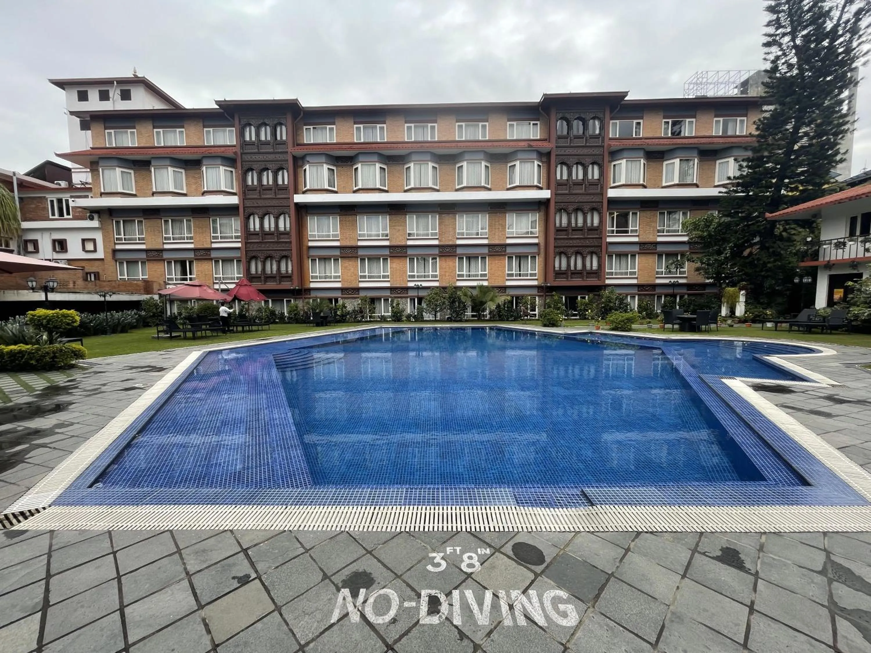 Swimming pool in The Malla Hotel - Thamel, 2 km to Swayambhunath Temple