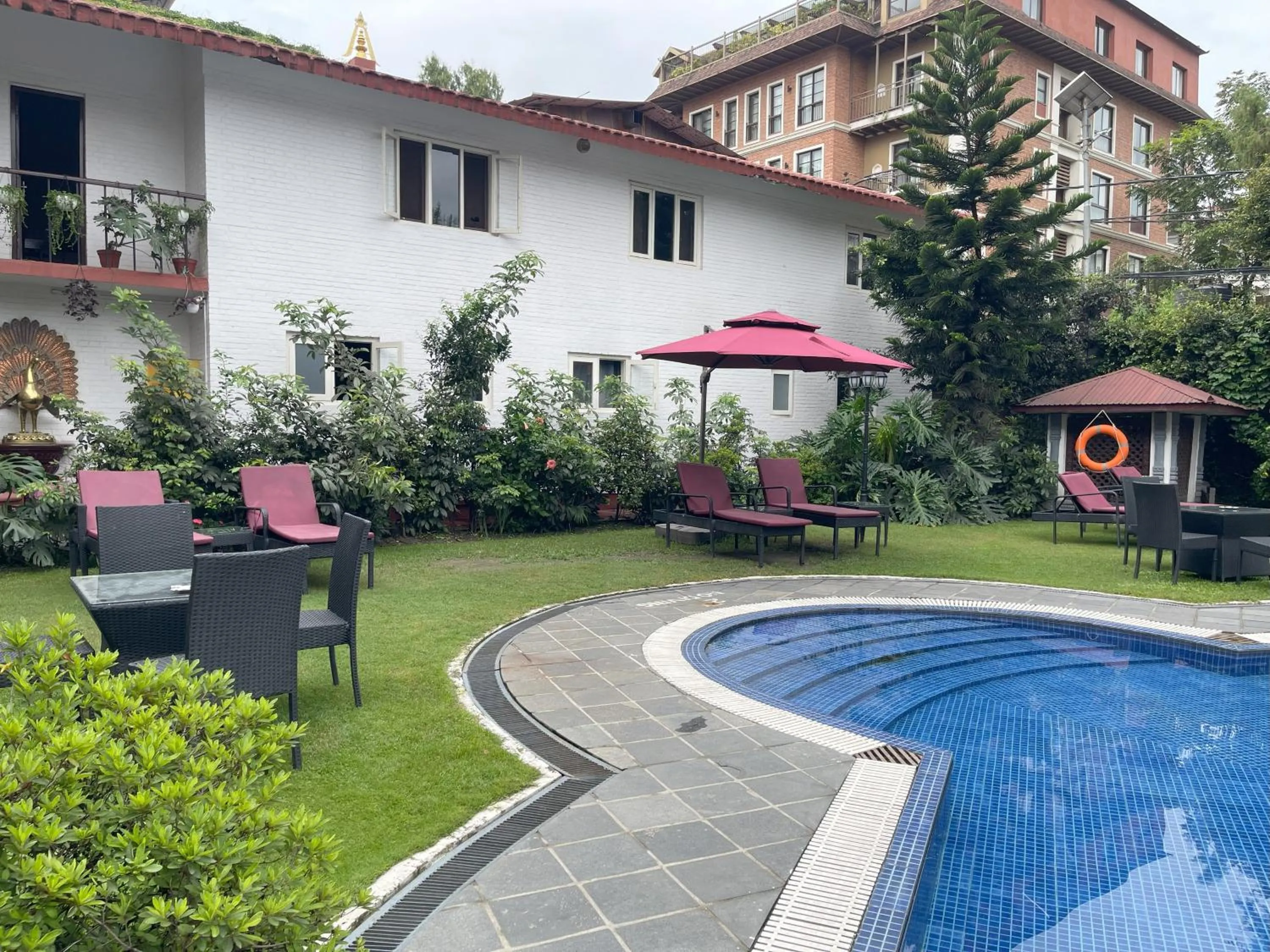 Swimming pool in The Malla Hotel - Thamel, 2 km to Swayambhunath Temple