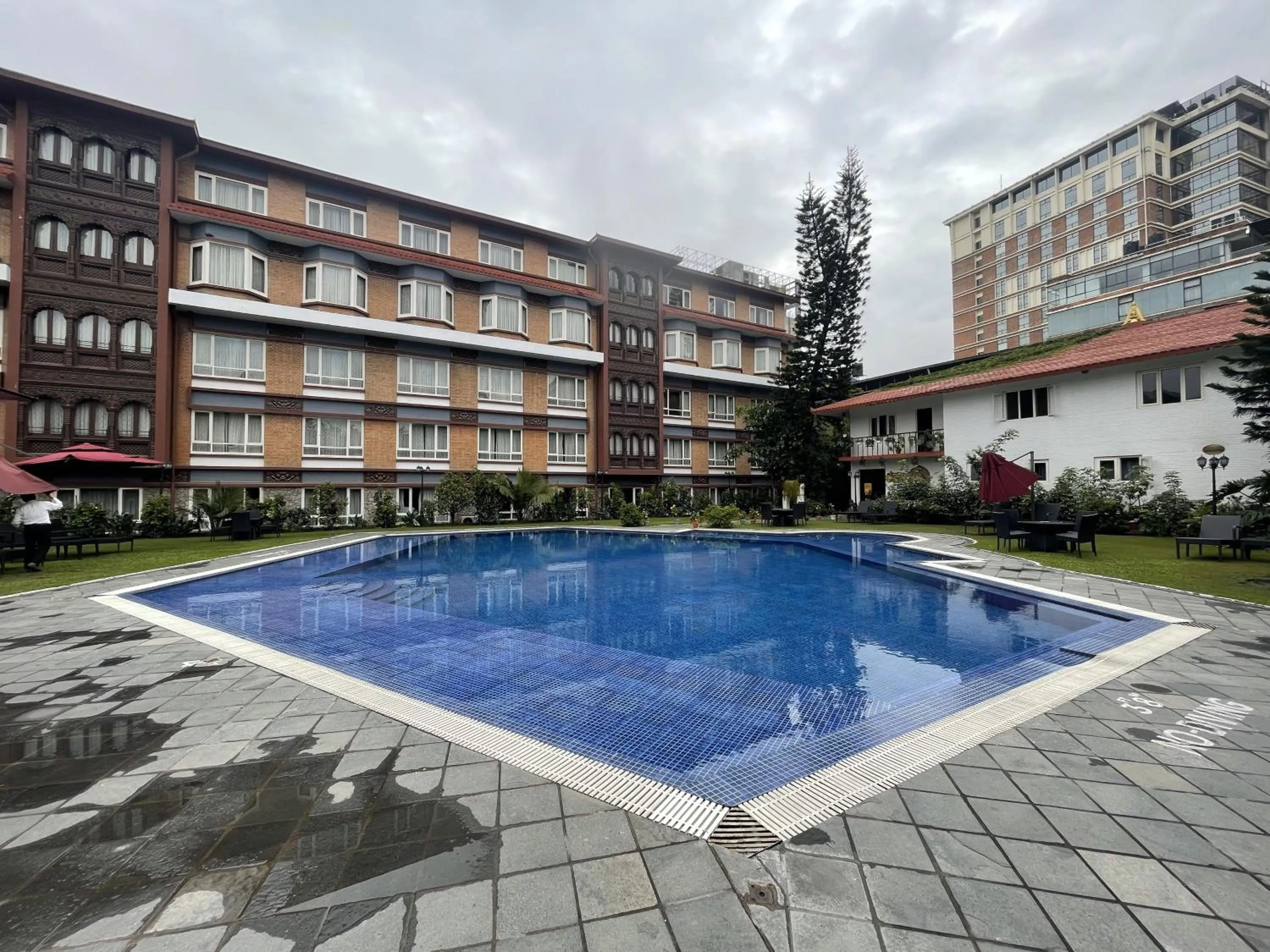 Swimming pool in The Malla Hotel - Thamel, 2 km to Swayambhunath Temple