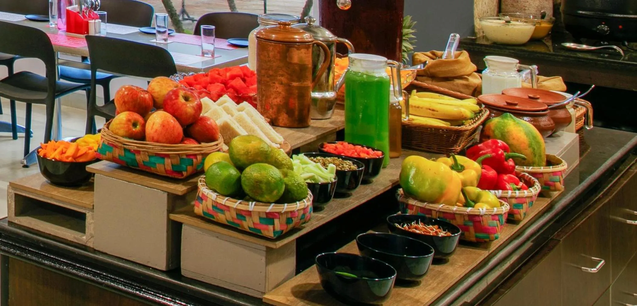 Buffet breakfast in Ginger Madgaon, Goa