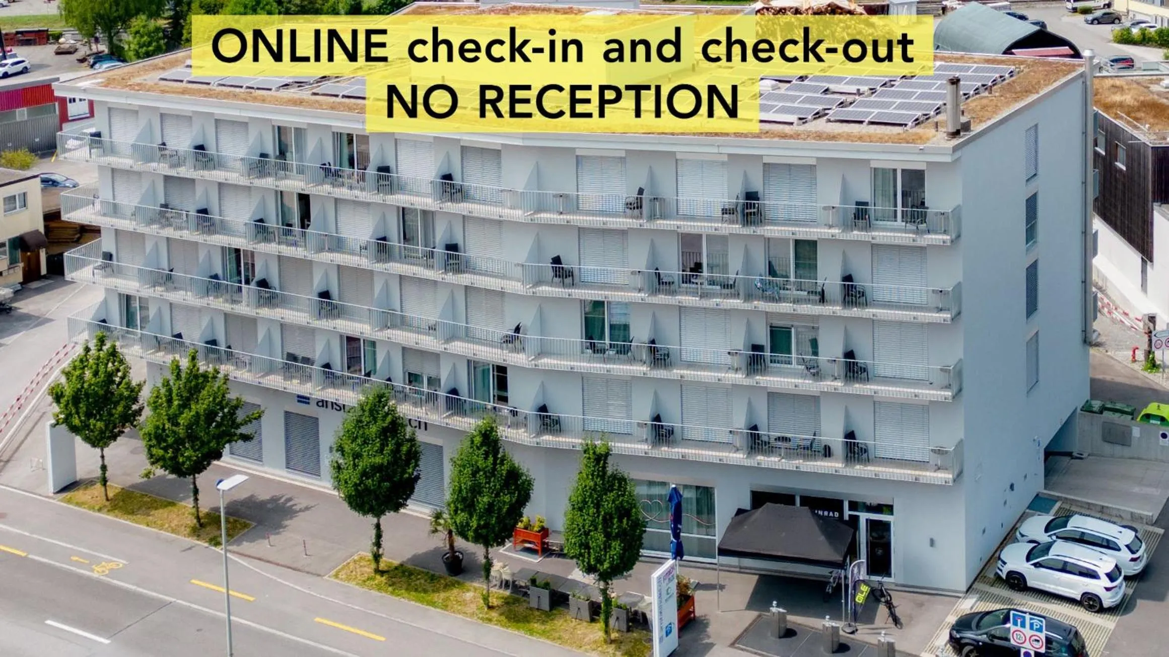 Property building in Anstatthotel Horw - app self-check-in