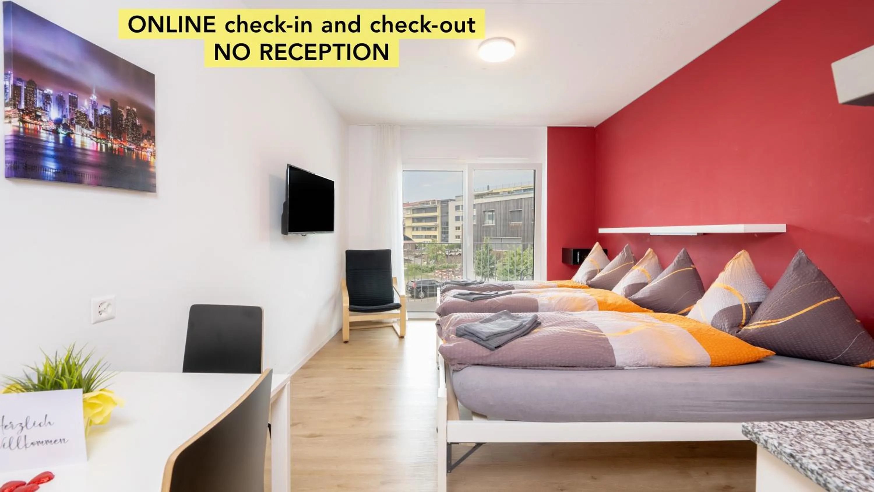 Bedroom in Anstatthotel Horw - app self-check-in