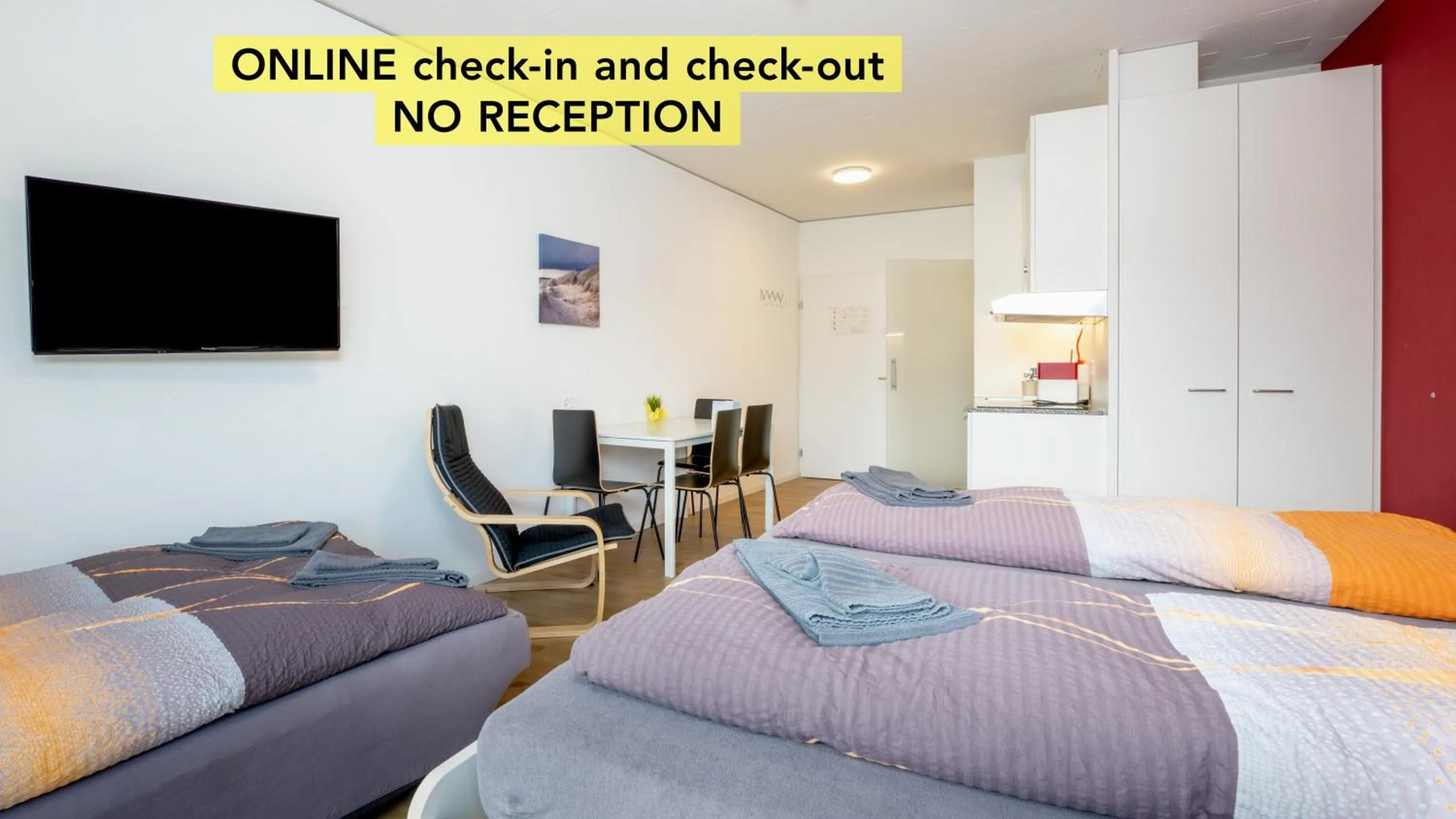 Photo of the whole room, Bed in Anstatthotel Horw - app self-check-in