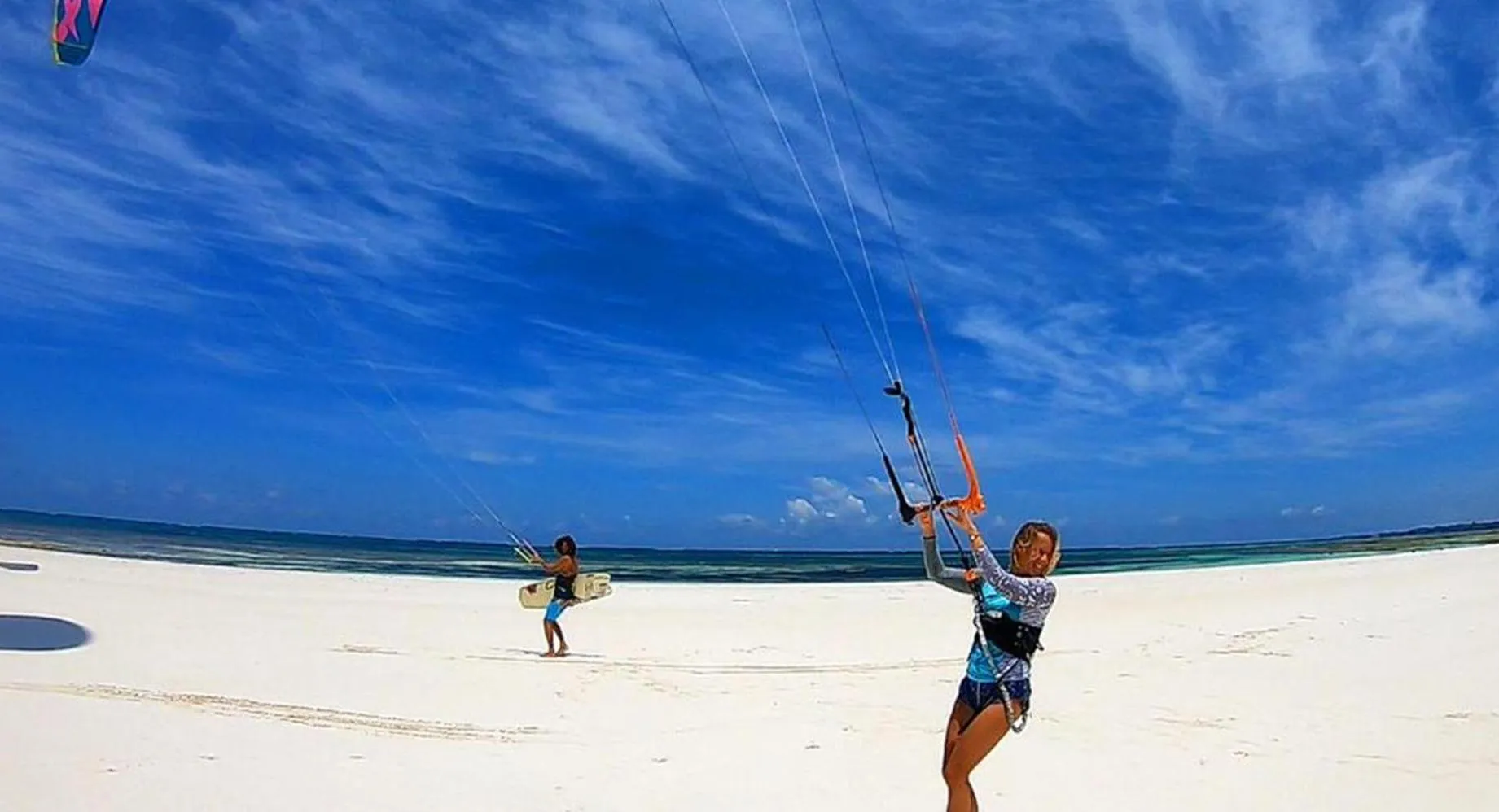People in Salty's Kitesurf Village