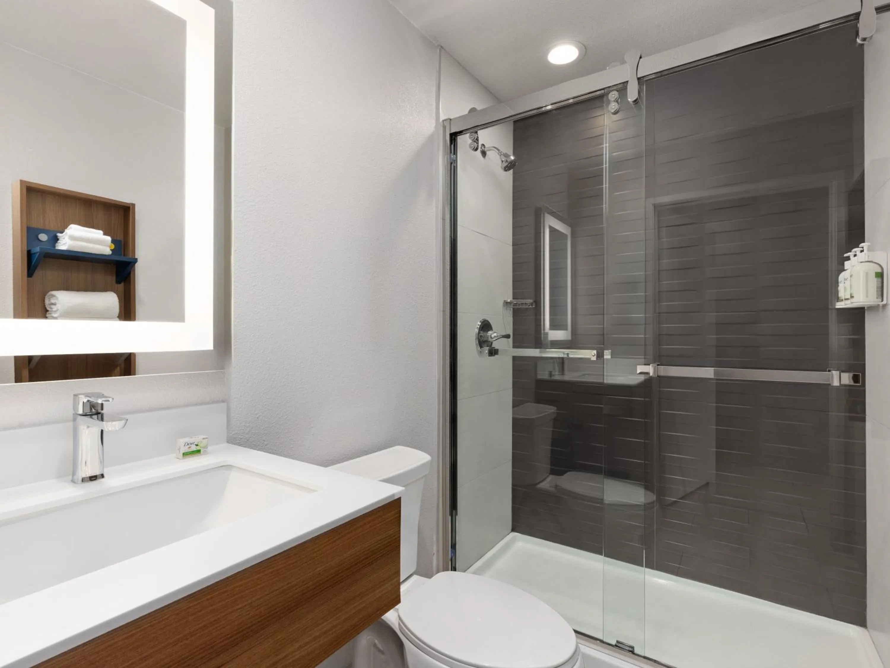 Shower in Microtel Inn & Suites by Wyndham Tracy