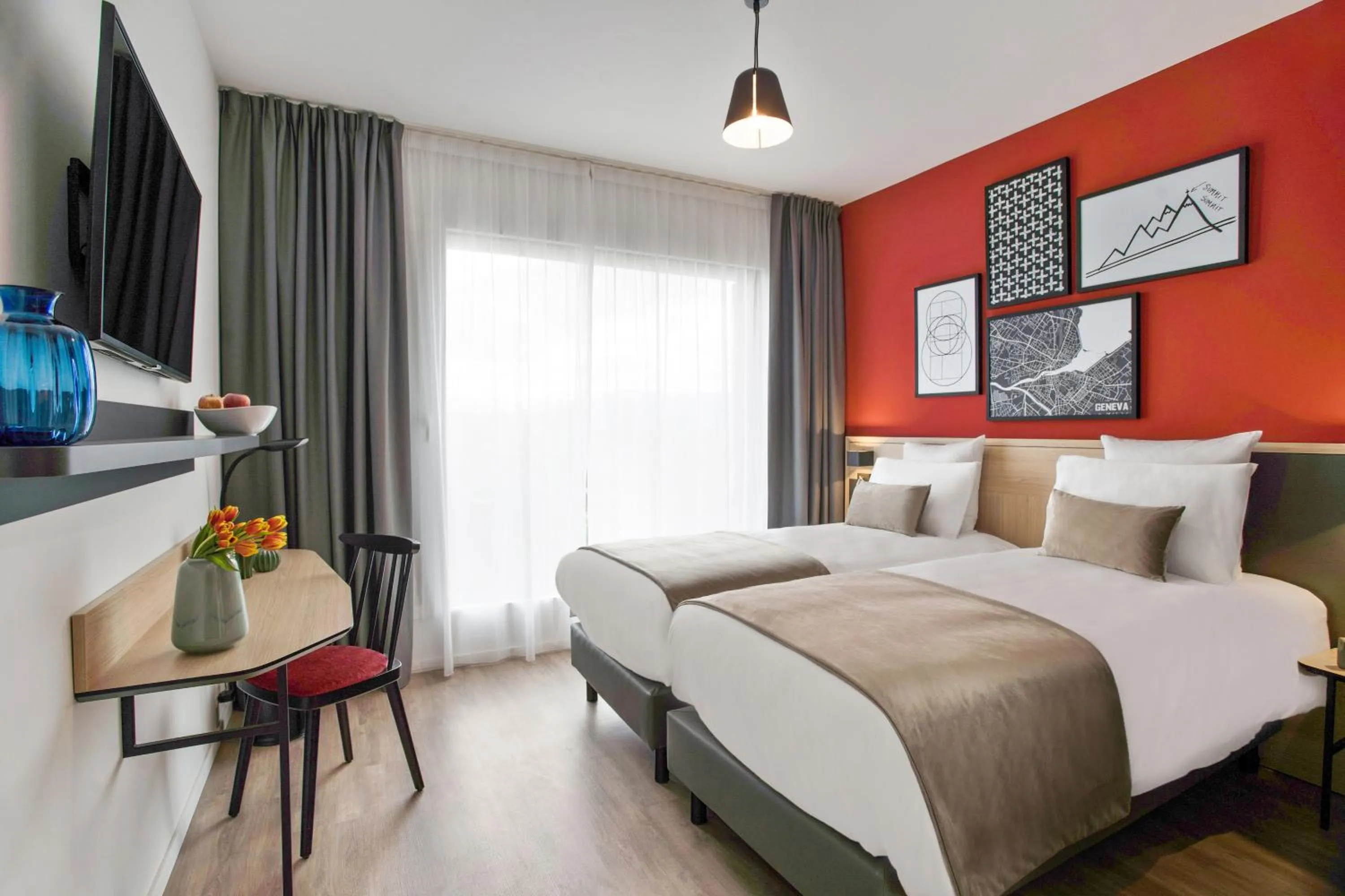 Bed in Appart'City Collection Genève Aéroport - Vernier