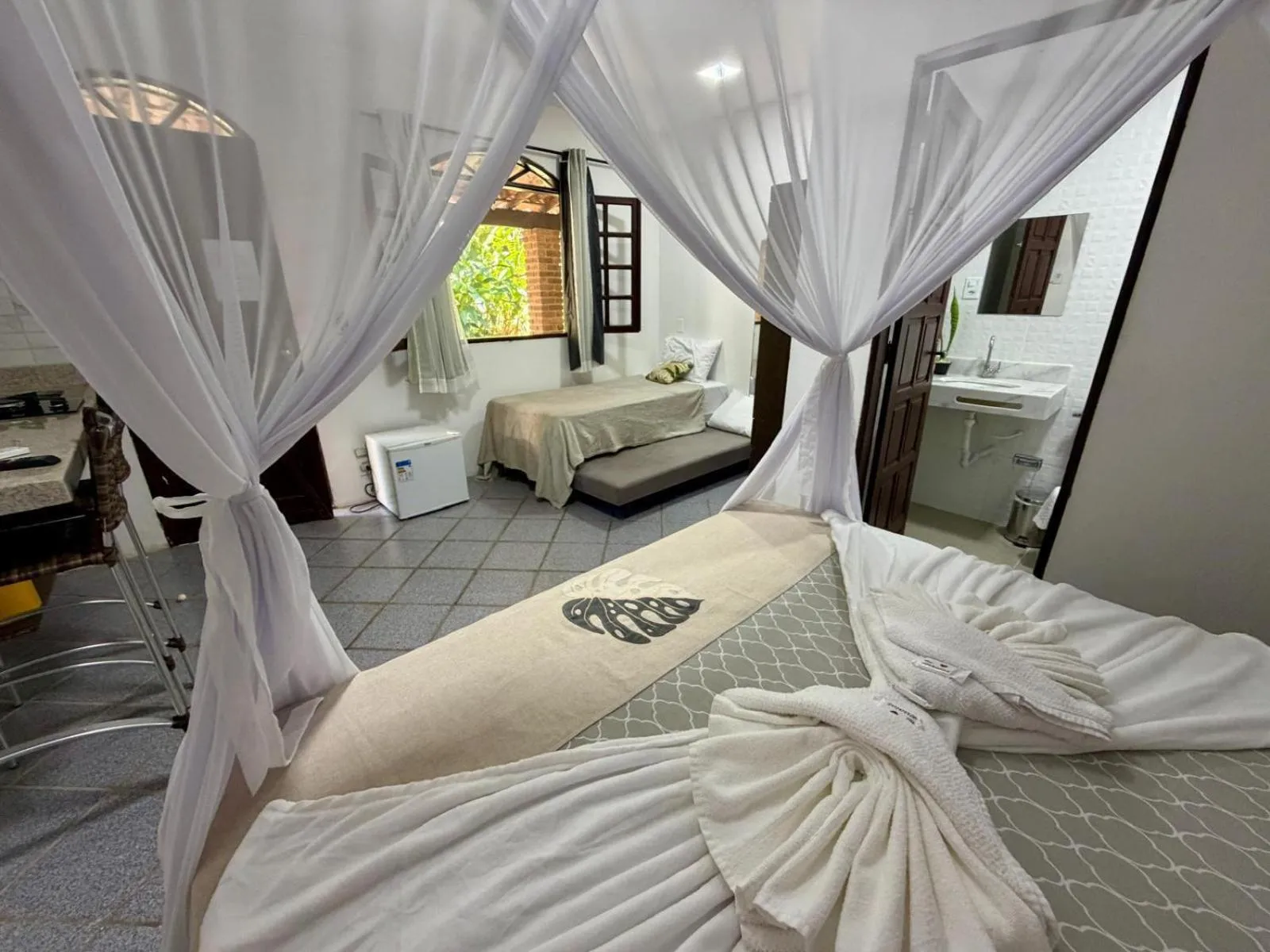 Bed in Pousada Bella Vida