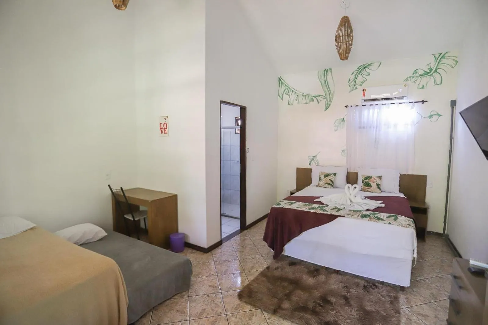 Bed in Pousada Bella Vida