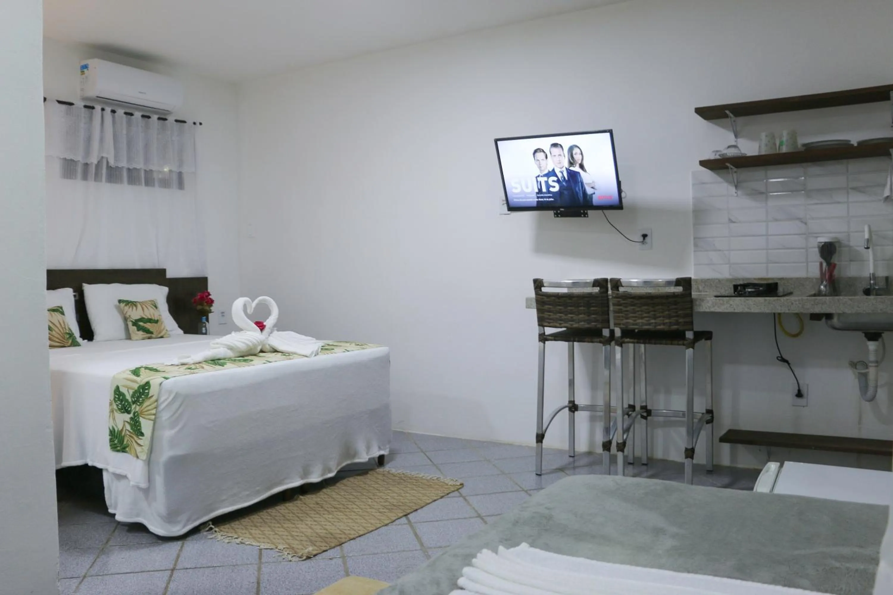 Bed in Pousada Bella Vida