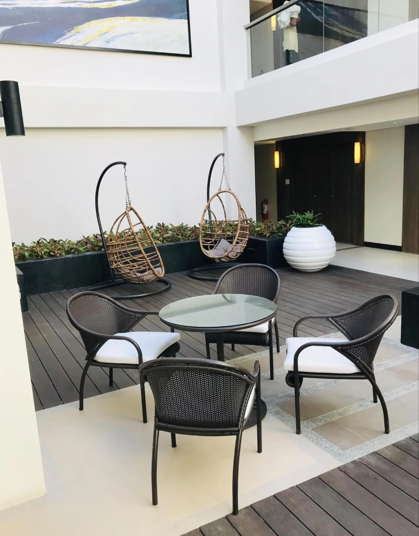 Patio in Belmont Hotel Boracay near Newcoast Beach