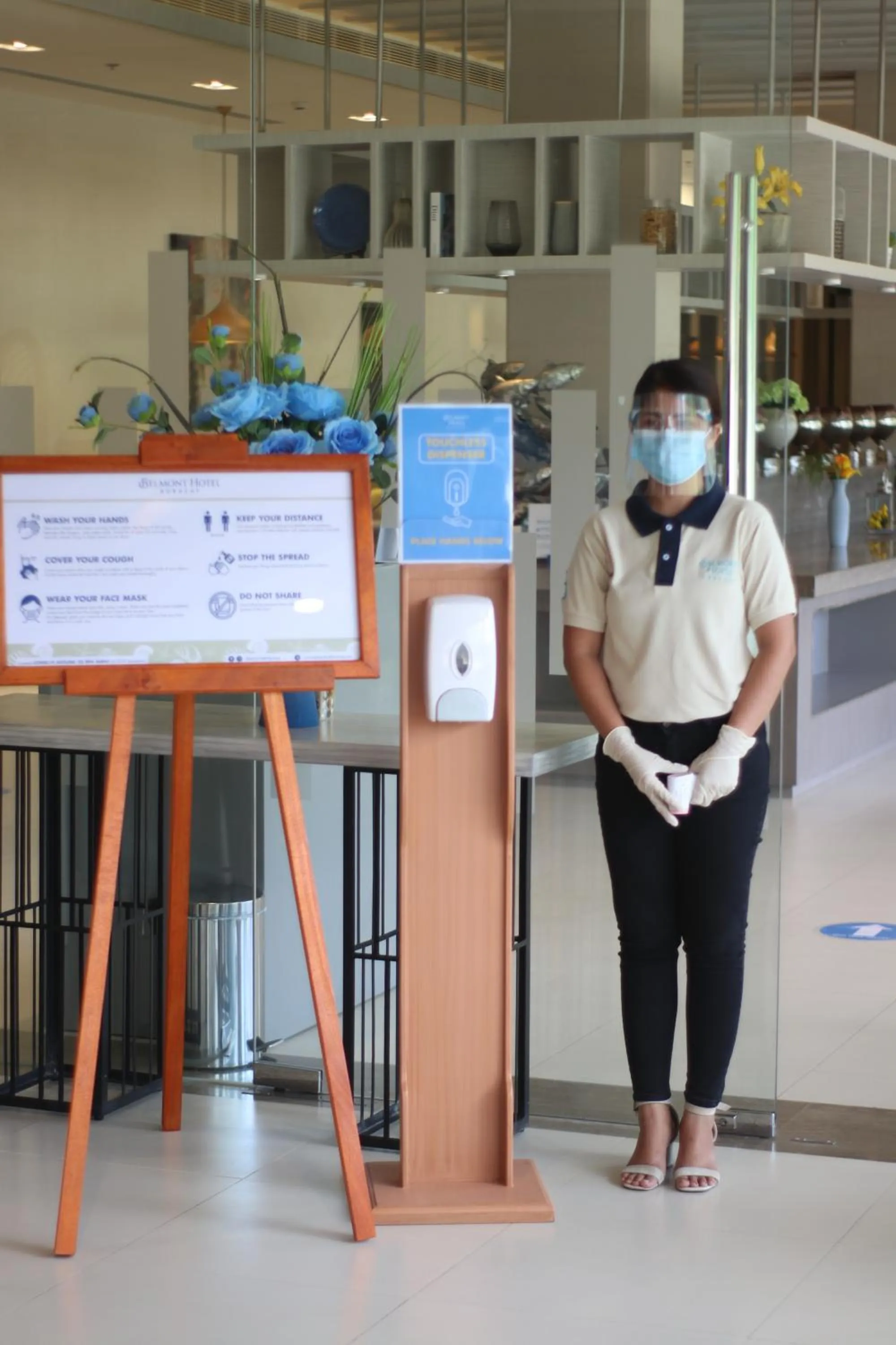 Staff in Belmont Hotel Boracay near Newcoast Beach