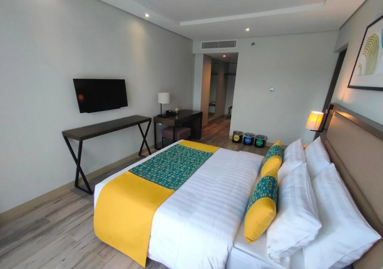 Bed in Belmont Hotel Boracay near Newcoast Beach