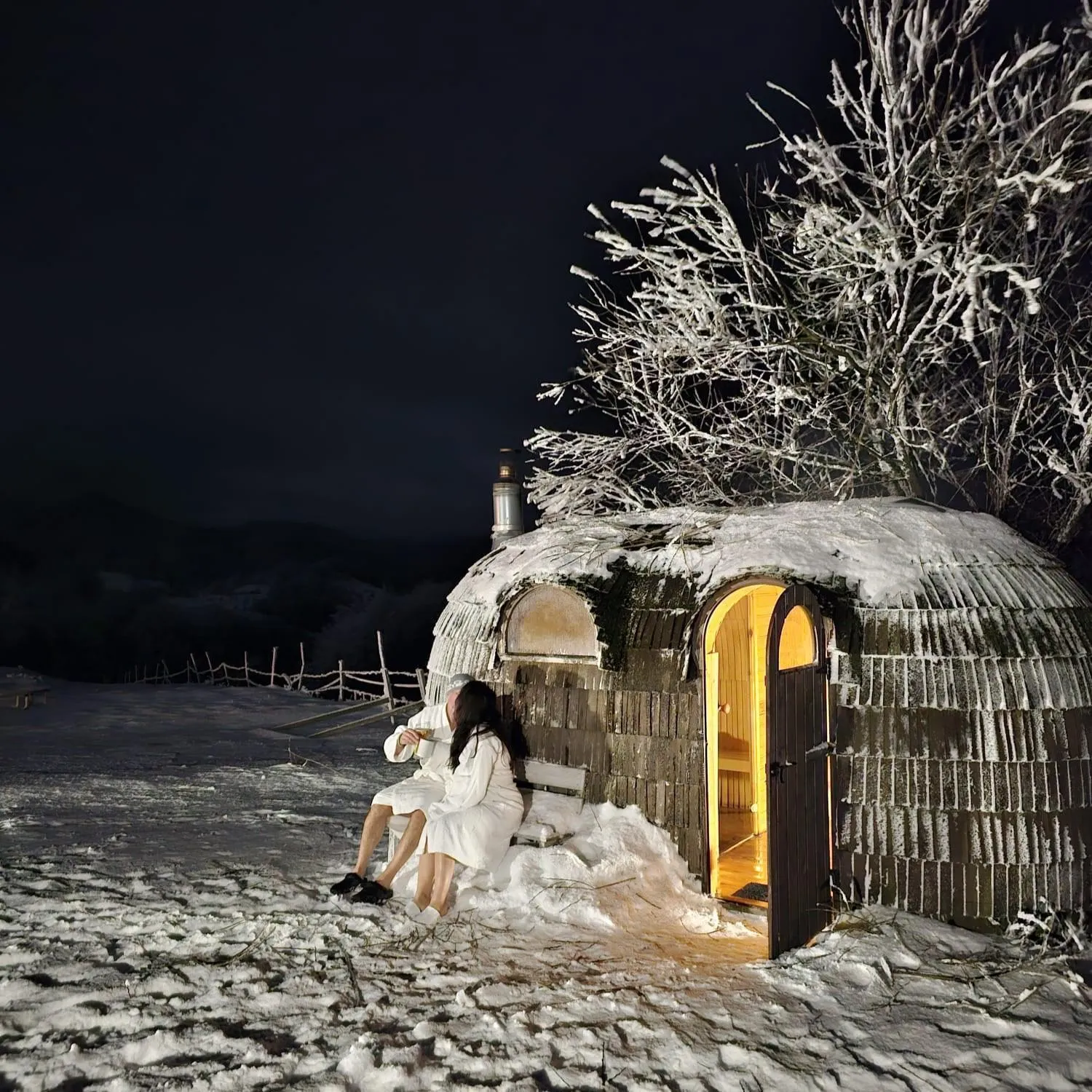 Sauna in Ursa Mica Glamping Resort