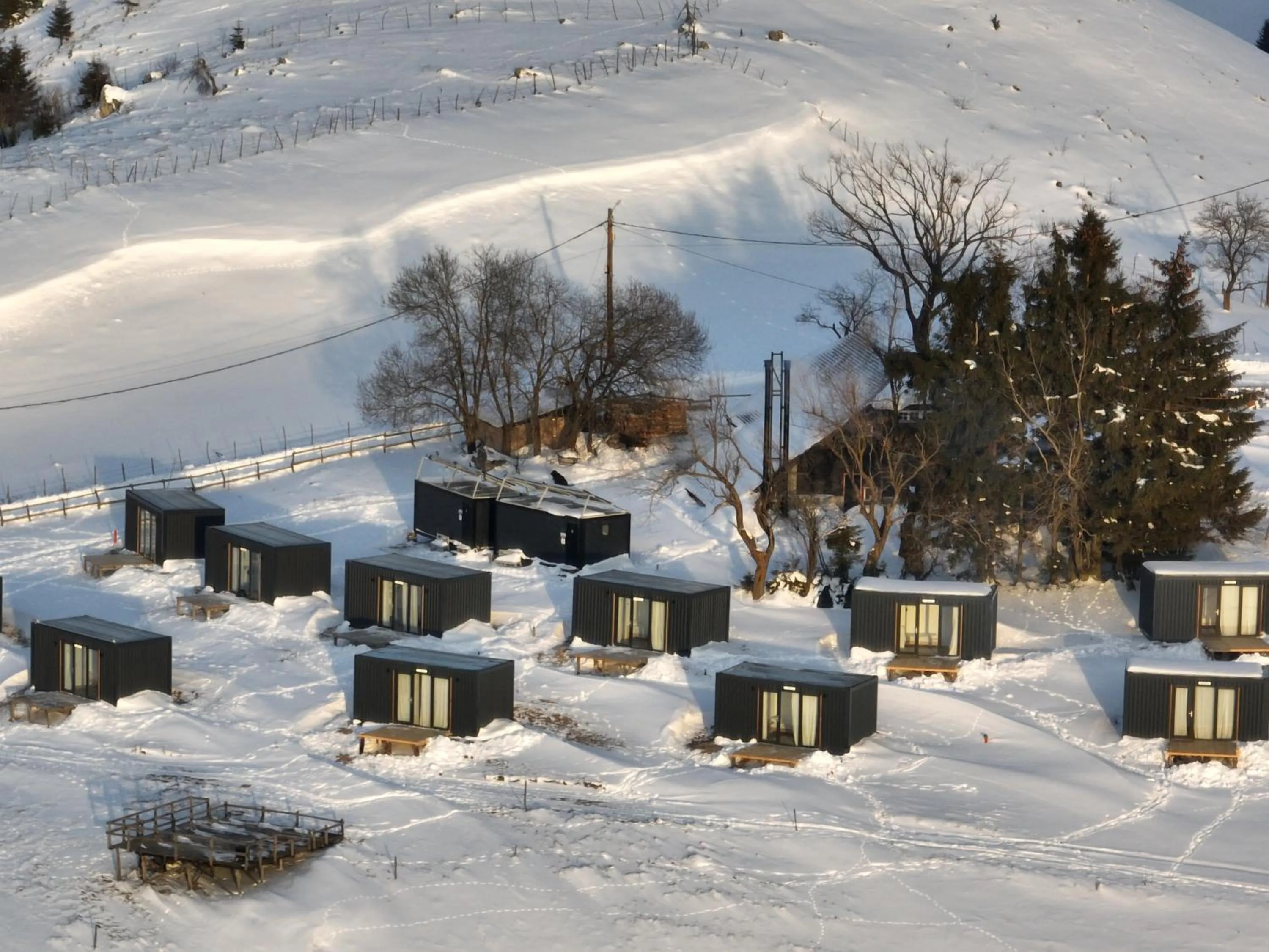 Winter in Ursa Mica Glamping Resort