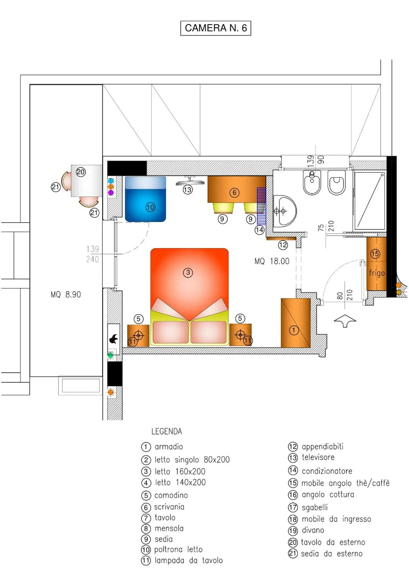 Double Room with Garden View - single occupancy in Casa Livio - Rooms and studios Double Room with Garden View - single occupancy in Casa Livio - Rooms and studios