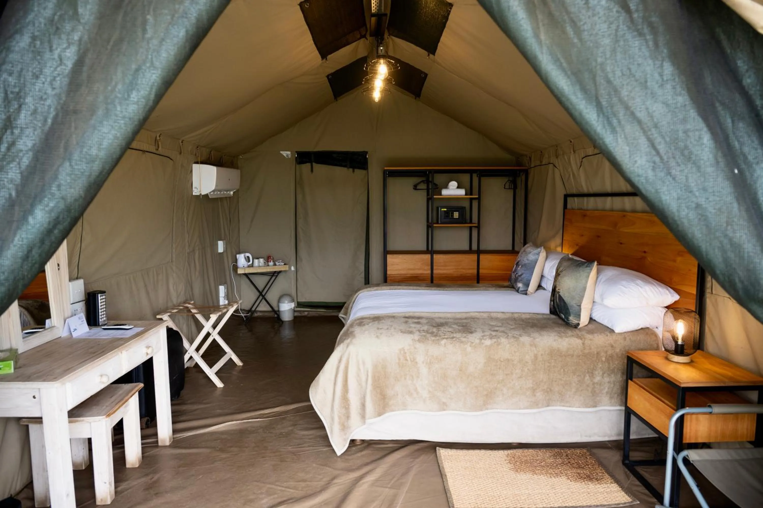 Bed in Little Mongena Tented Camp