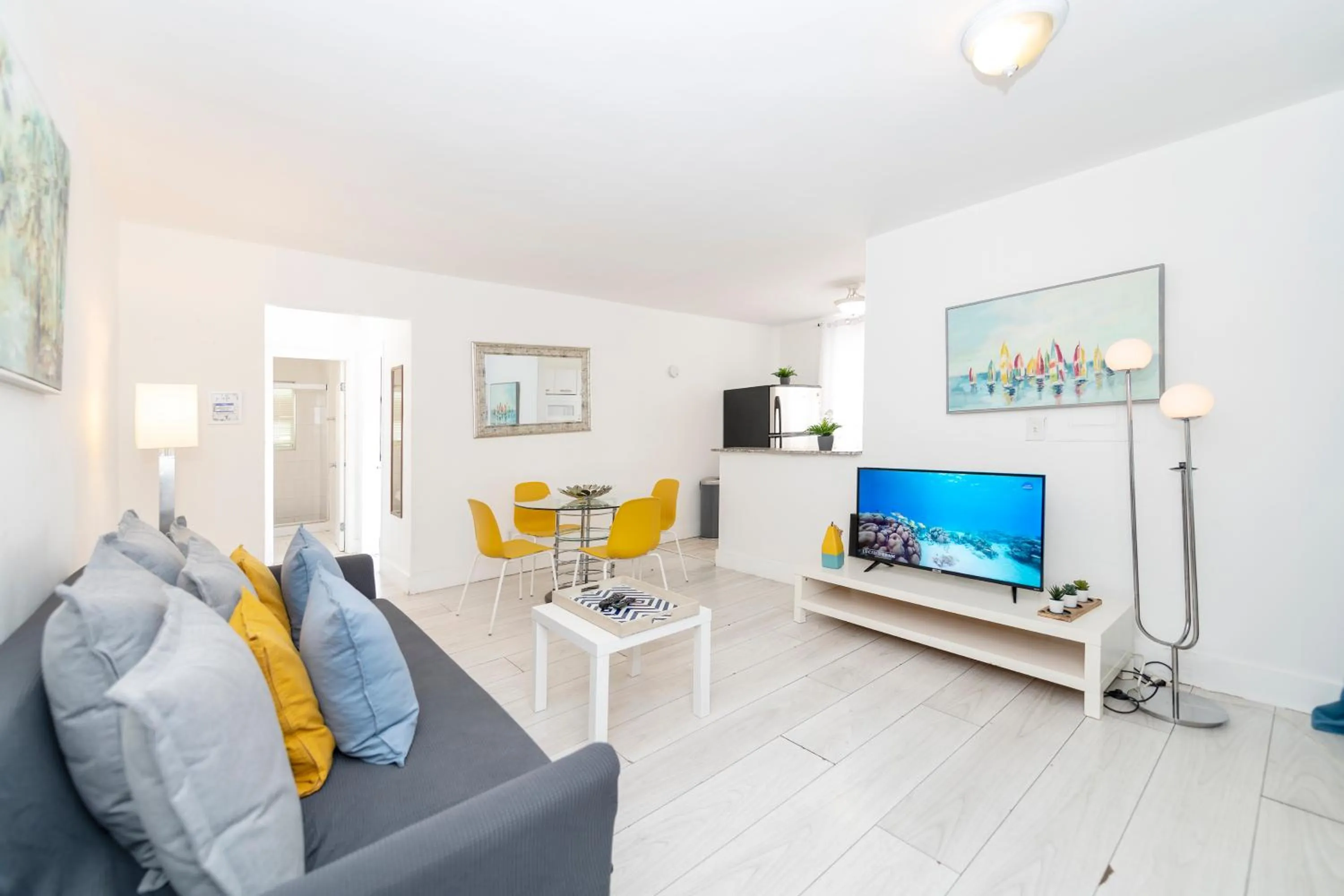 Living room in Sofi Beach Apartments